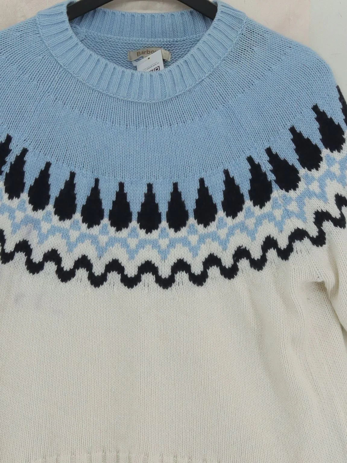 Barbour Women's Jumper UK 12 Multi Cotton with Wool, Polyamide Pullover - Image 3