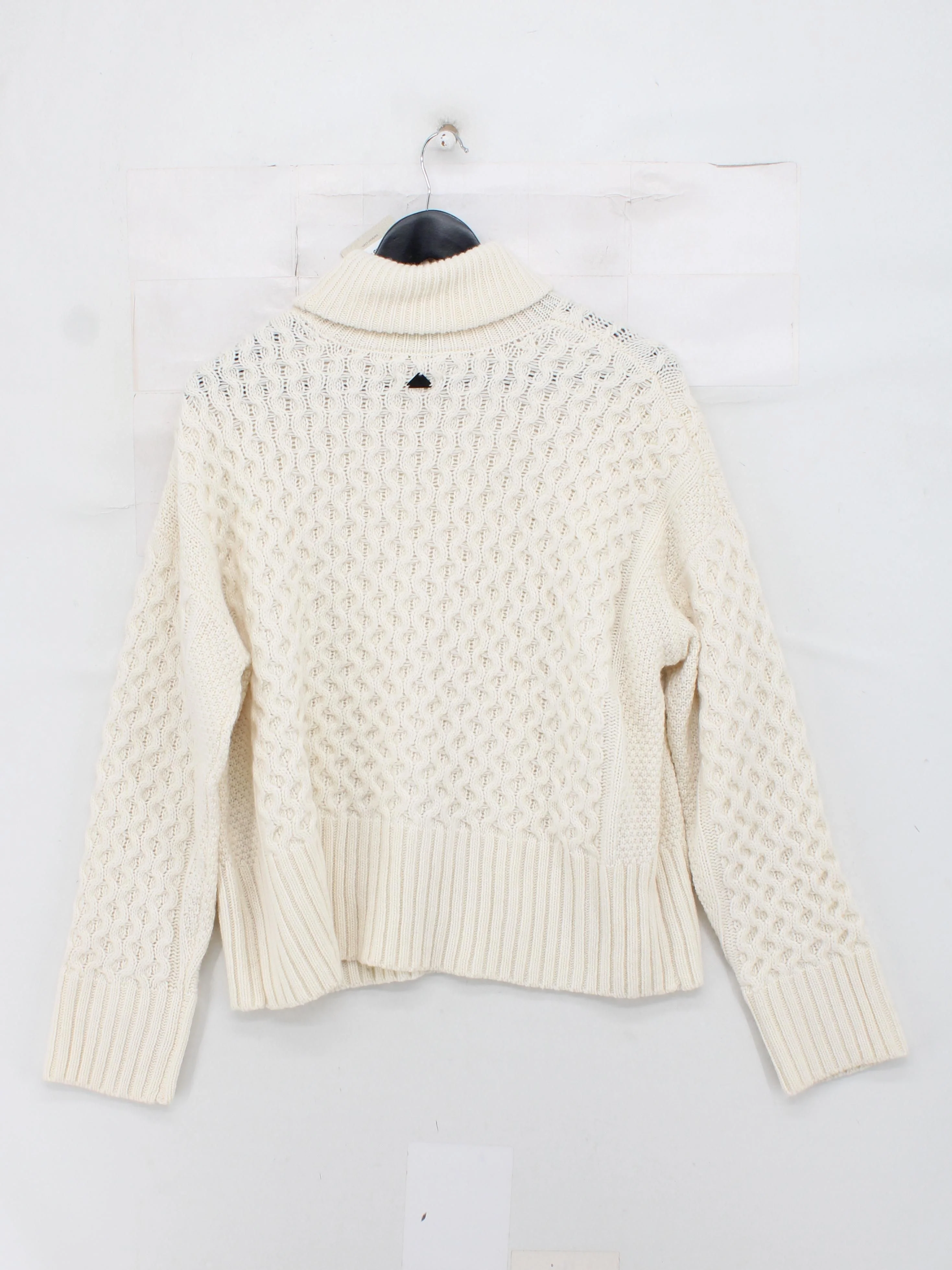 Barbour Women's Jumper UK 8 Cream Wool with Polyamide Pullover New with tags - Image 2