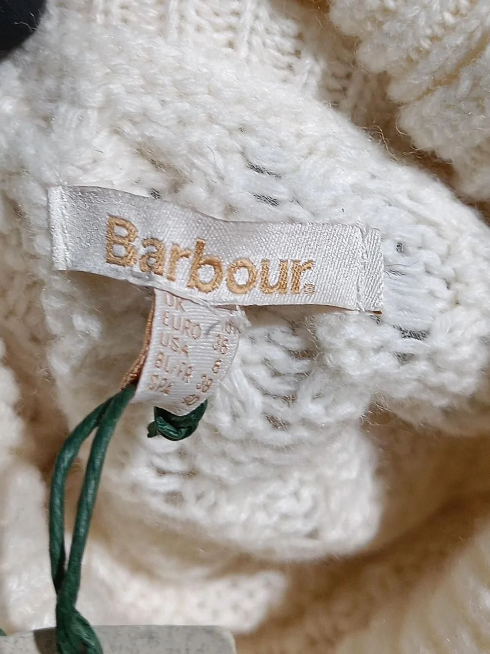 Barbour Women's Jumper UK 8 Cream Wool with Polyamide Pullover New with tags - Image 5