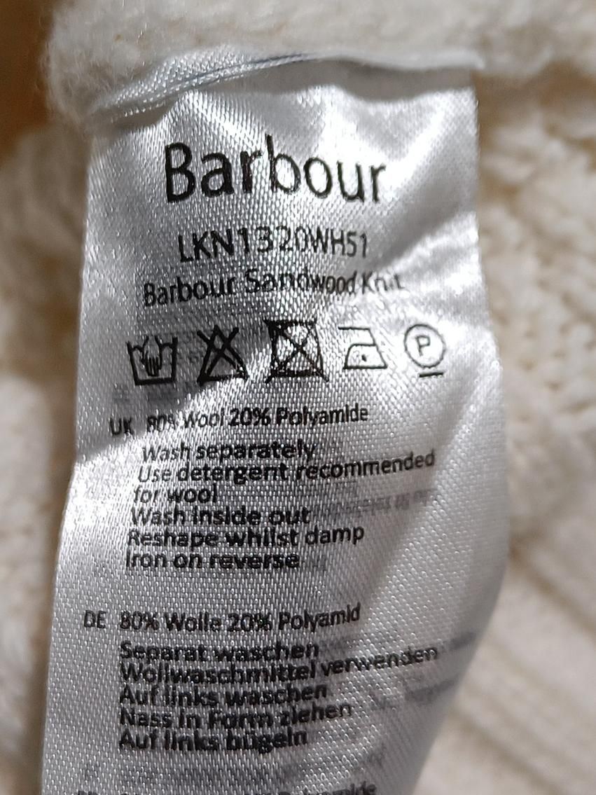Barbour Women's Jumper UK 8 Cream Wool with Polyamide Pullover New with tags - Image 6