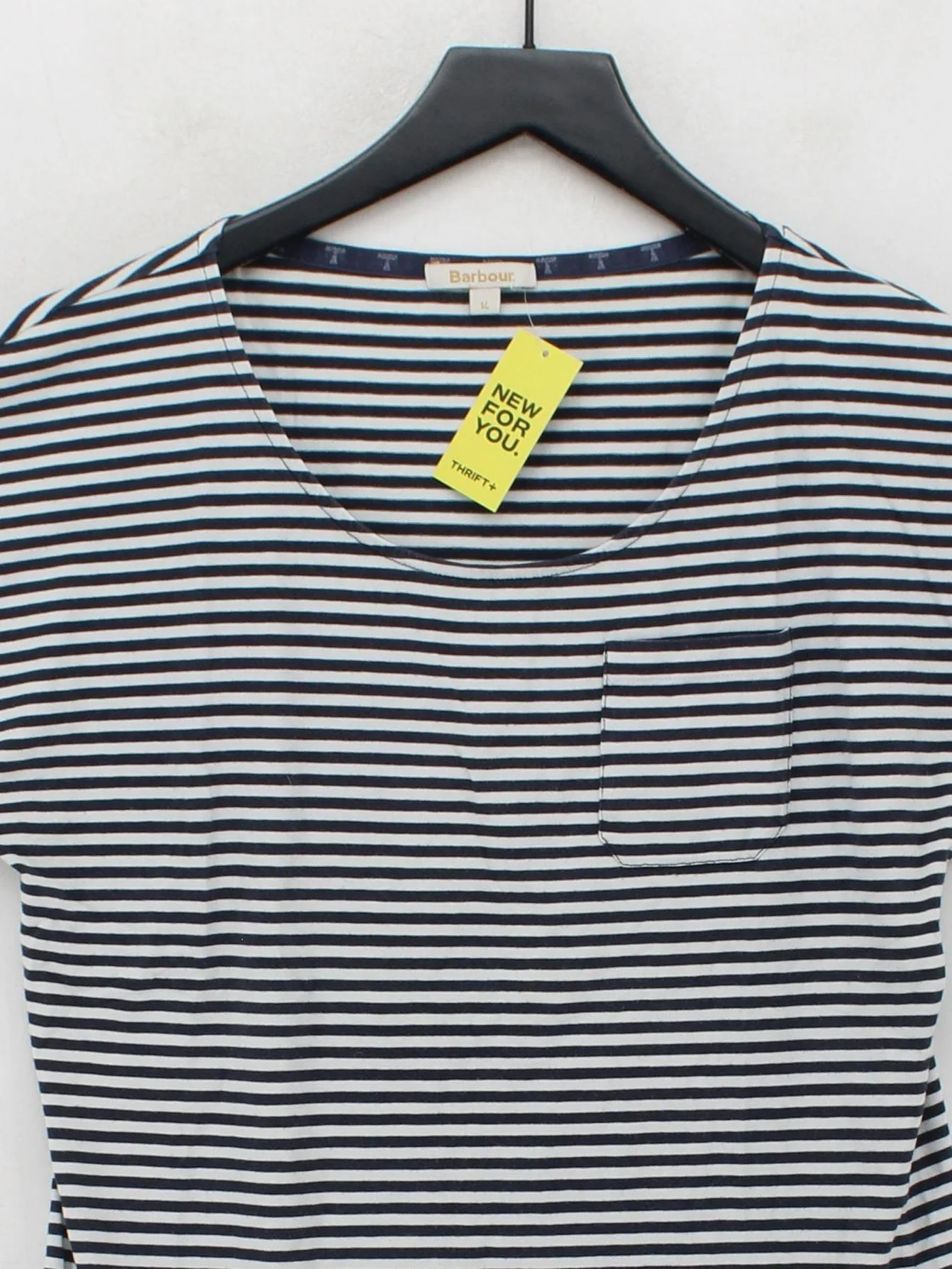 Barbour Women's T-Shirt UK 14 Blue Cotton with Elastane Basic - Image 3