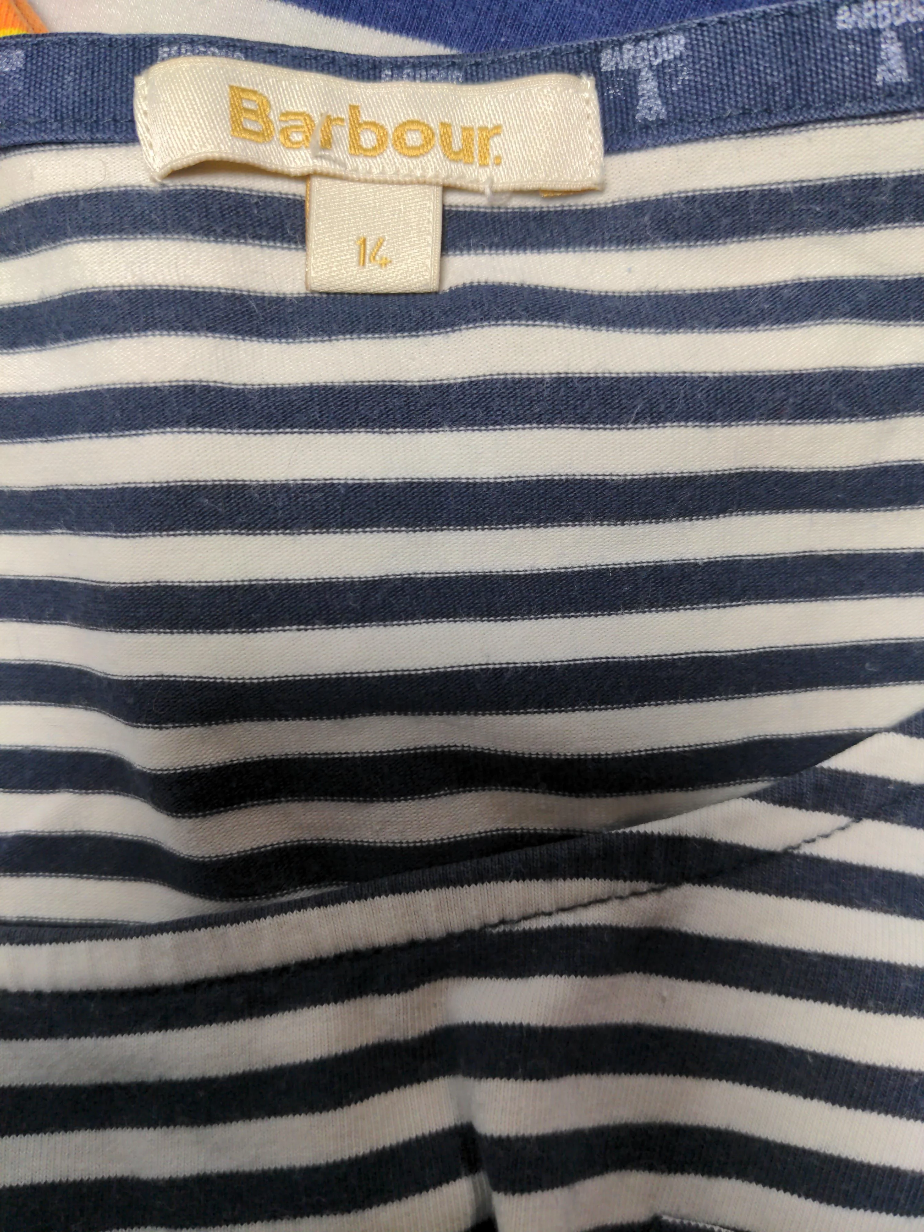 Barbour Women's T-Shirt UK 14 Blue Cotton with Elastane Basic - Image 6