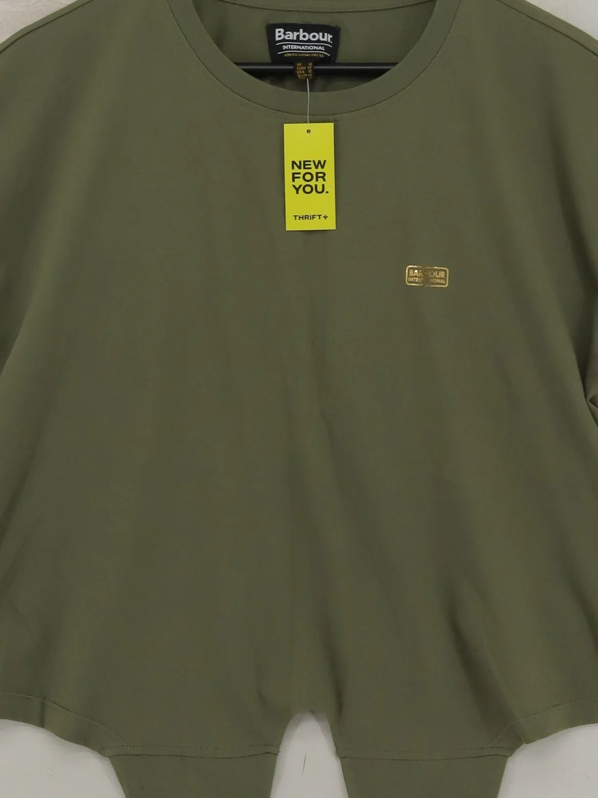 Barbour Women's Top UK 16 Green 100% Cotton Short Sleeve Round Neck Basic - Image 3