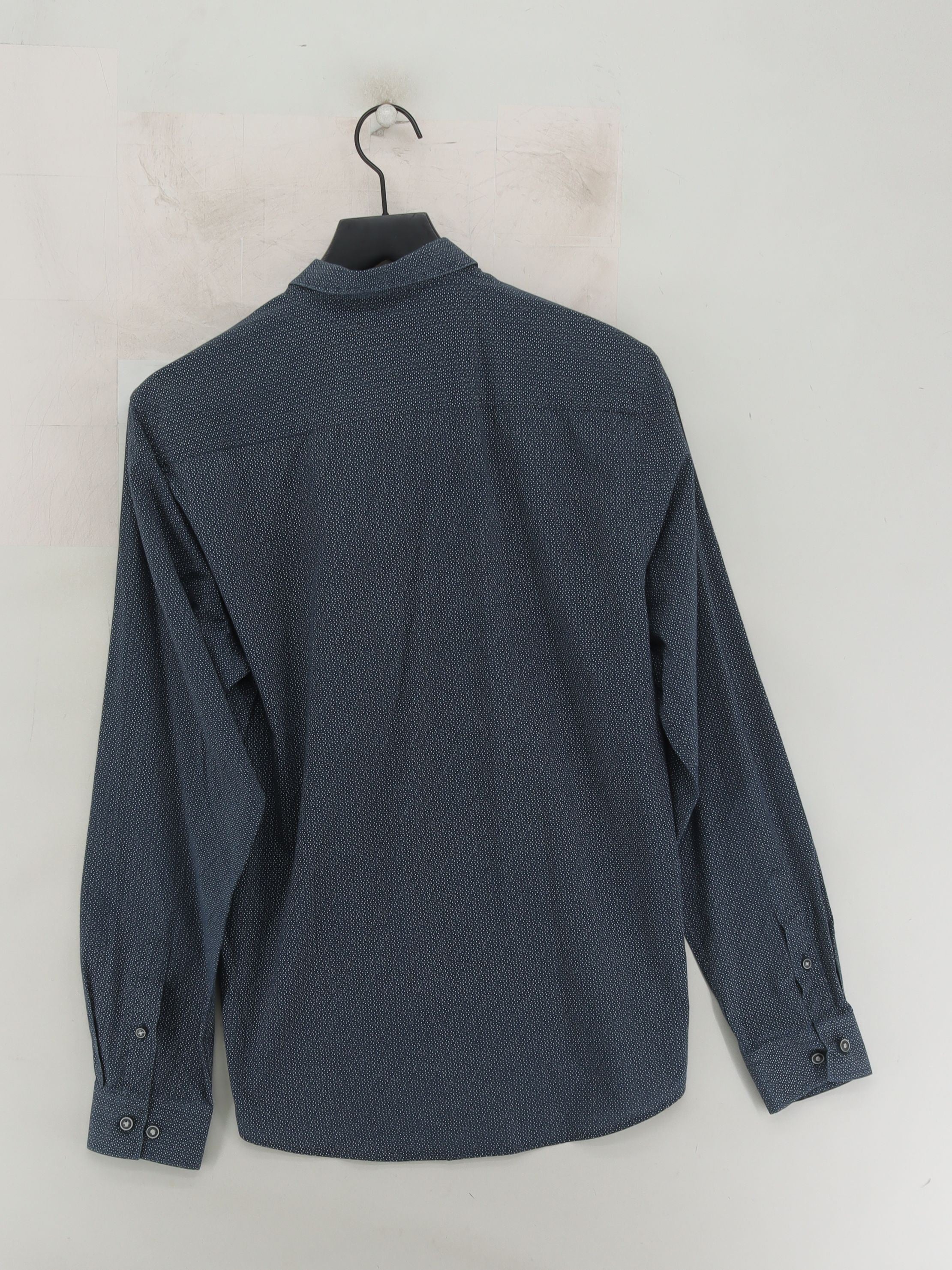 Barkers Men's Shirt M Blue Polkadot 100% Cotton Basic - Image 2
