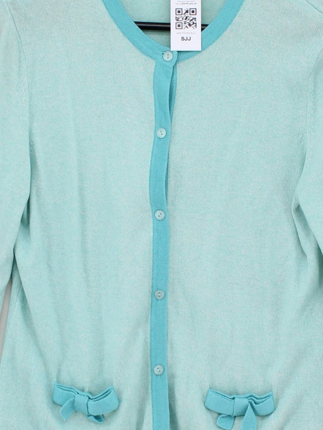 Basler Women's Cardigan UK 12 Green Silk with Cashmere Round Neck Cardigan - Image 3