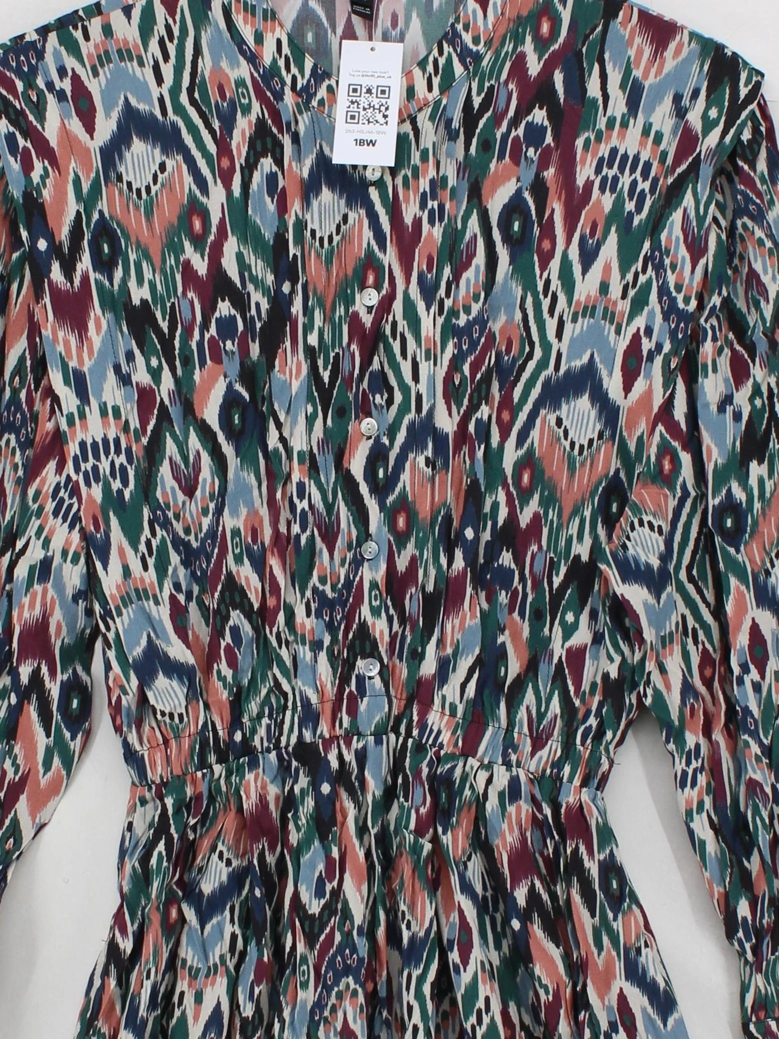Baukjen Shirt Midi Dress UK10 in Multi - Image 3
