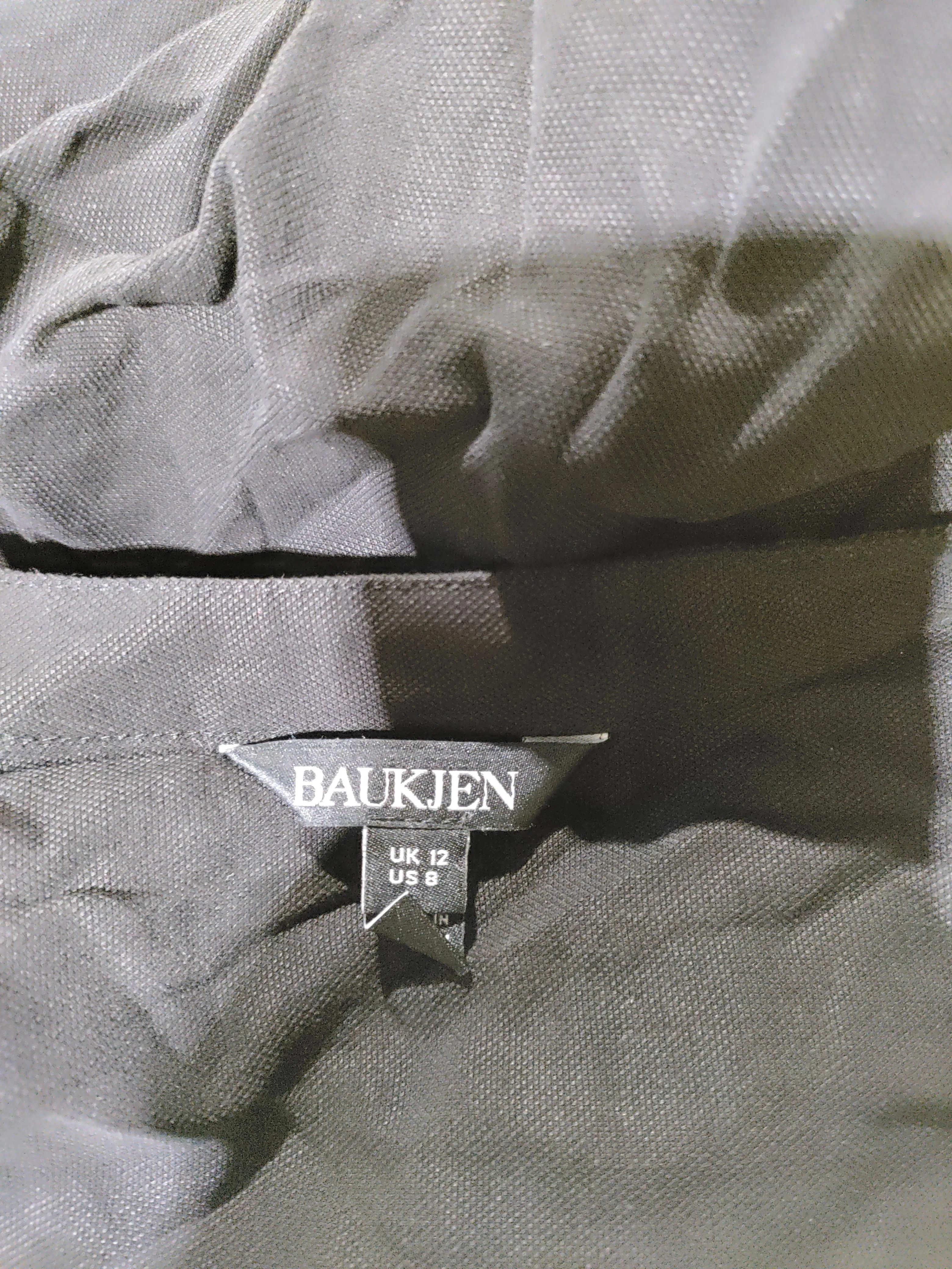 Baukjen Shirt Midi Dress UK12 in Black - Image 5