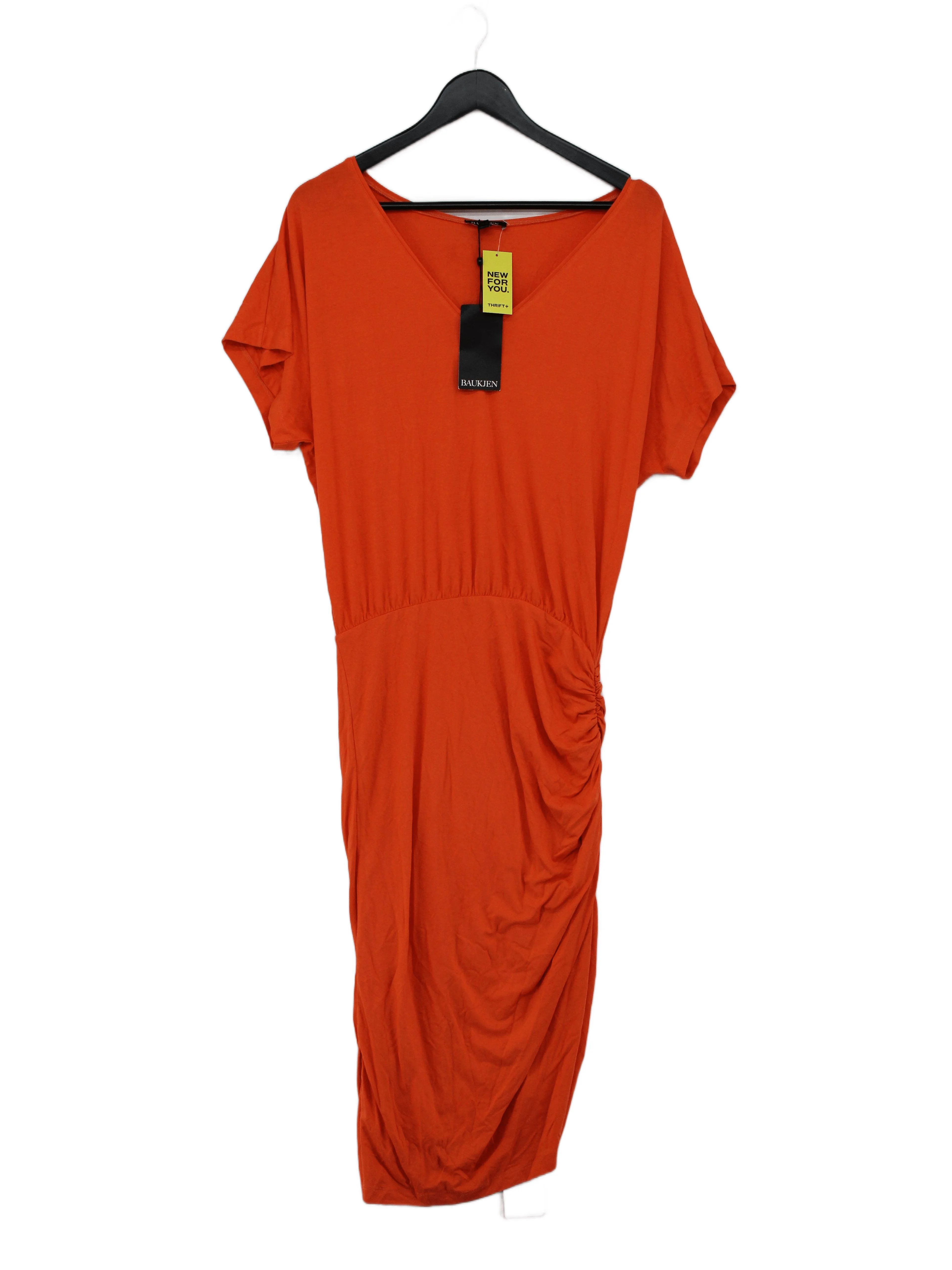 Baukjen T-Shirt Midi Dress UK12 in Orange