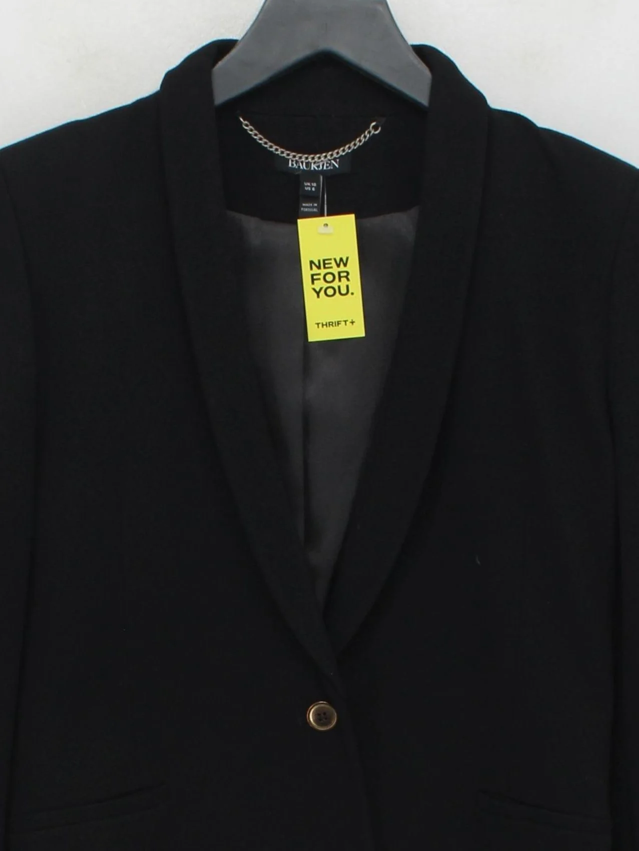 Baukjen Women's Blazer UK 10 Black Viscose with Polyamide, Elastane Overcoat - Image 3