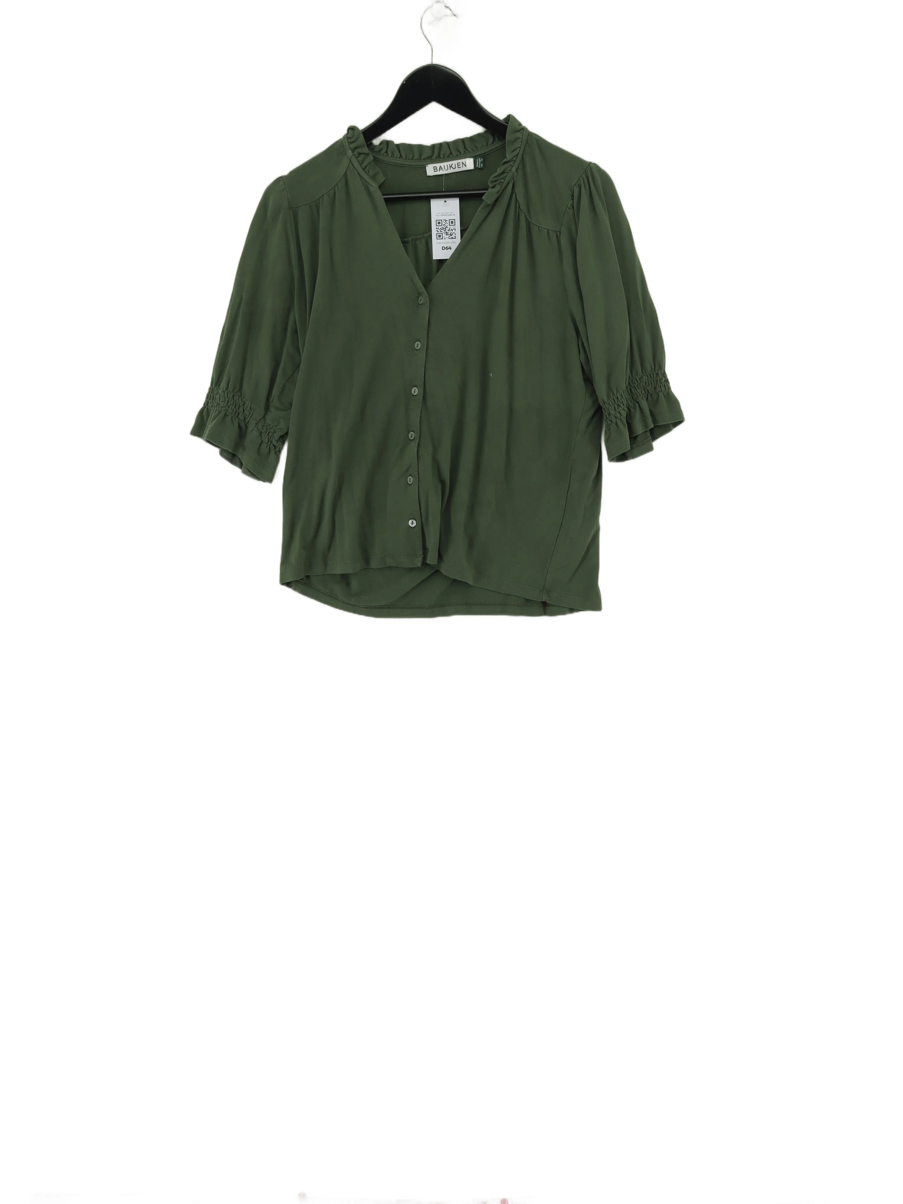 Baukjen Women's Blouse UK 12 Green Viscose with Elastane Basic