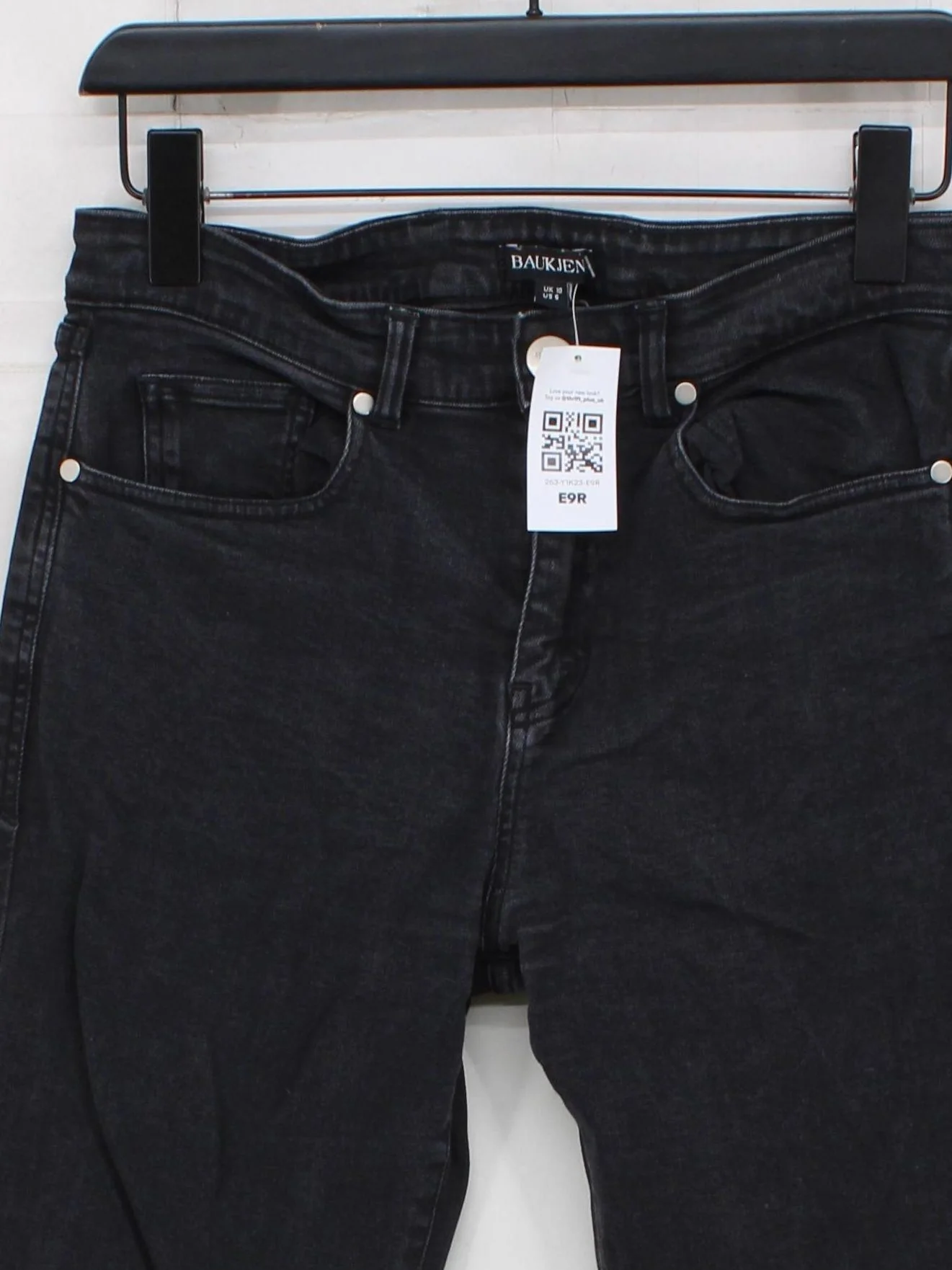 Baukjen Women's Jeans UK 10 Black Cotton with Elastane Straight - Image 3