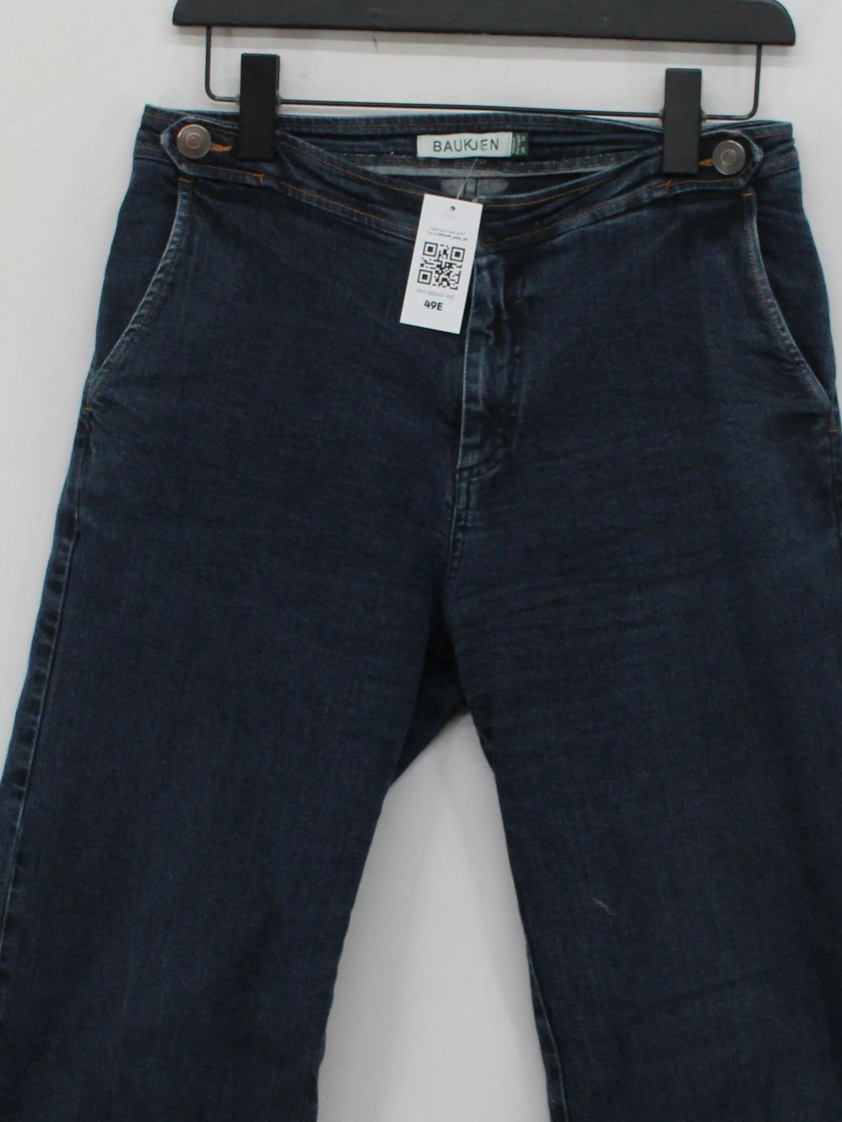 Baukjen Women's Jeans UK 10 Blue Cotton with Elastane Wide-Leg - Image 3