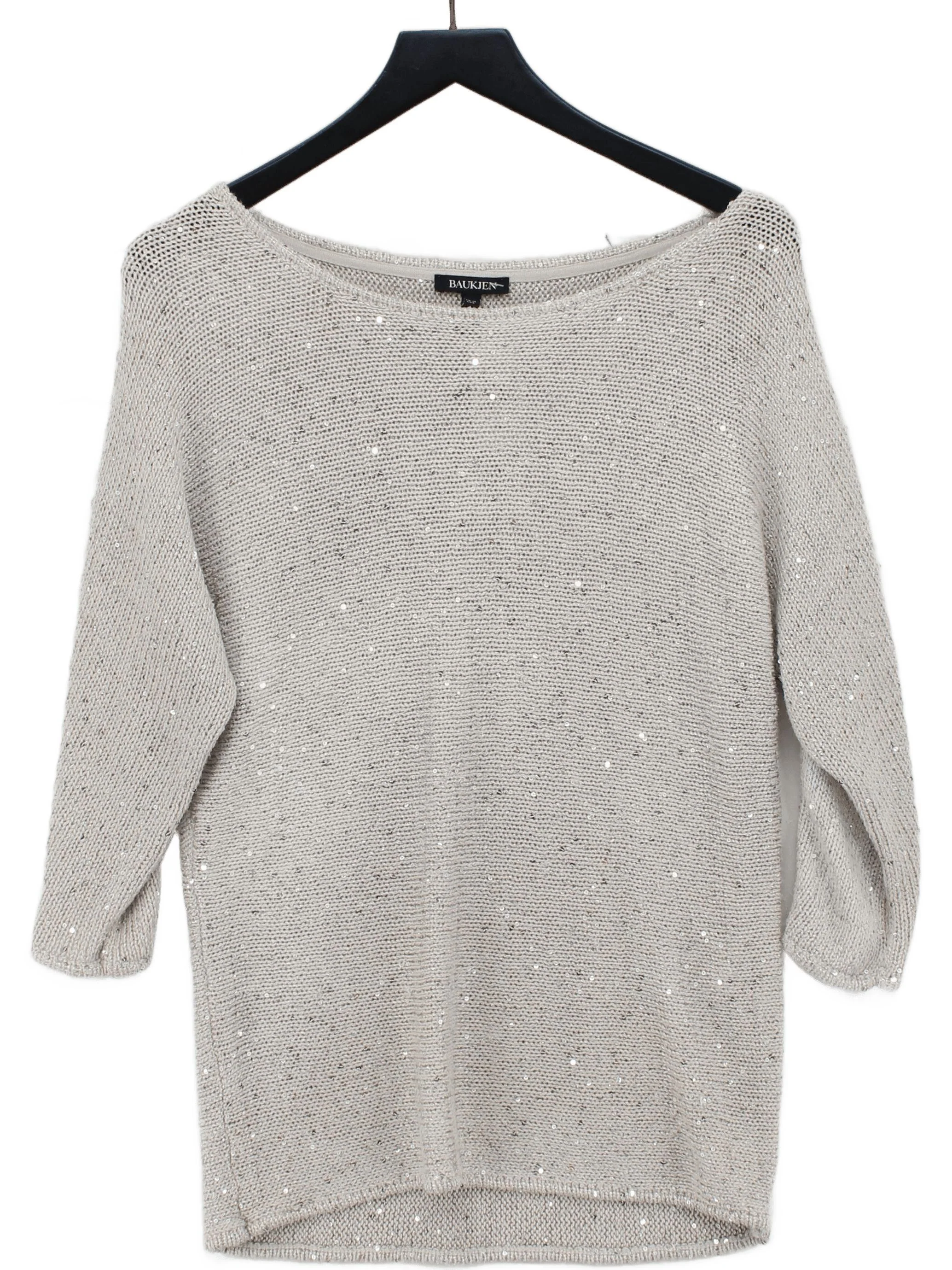 Baukjen Women's Jumper UK 10 Cream Polyester with Cotton, Acrylic Pullover