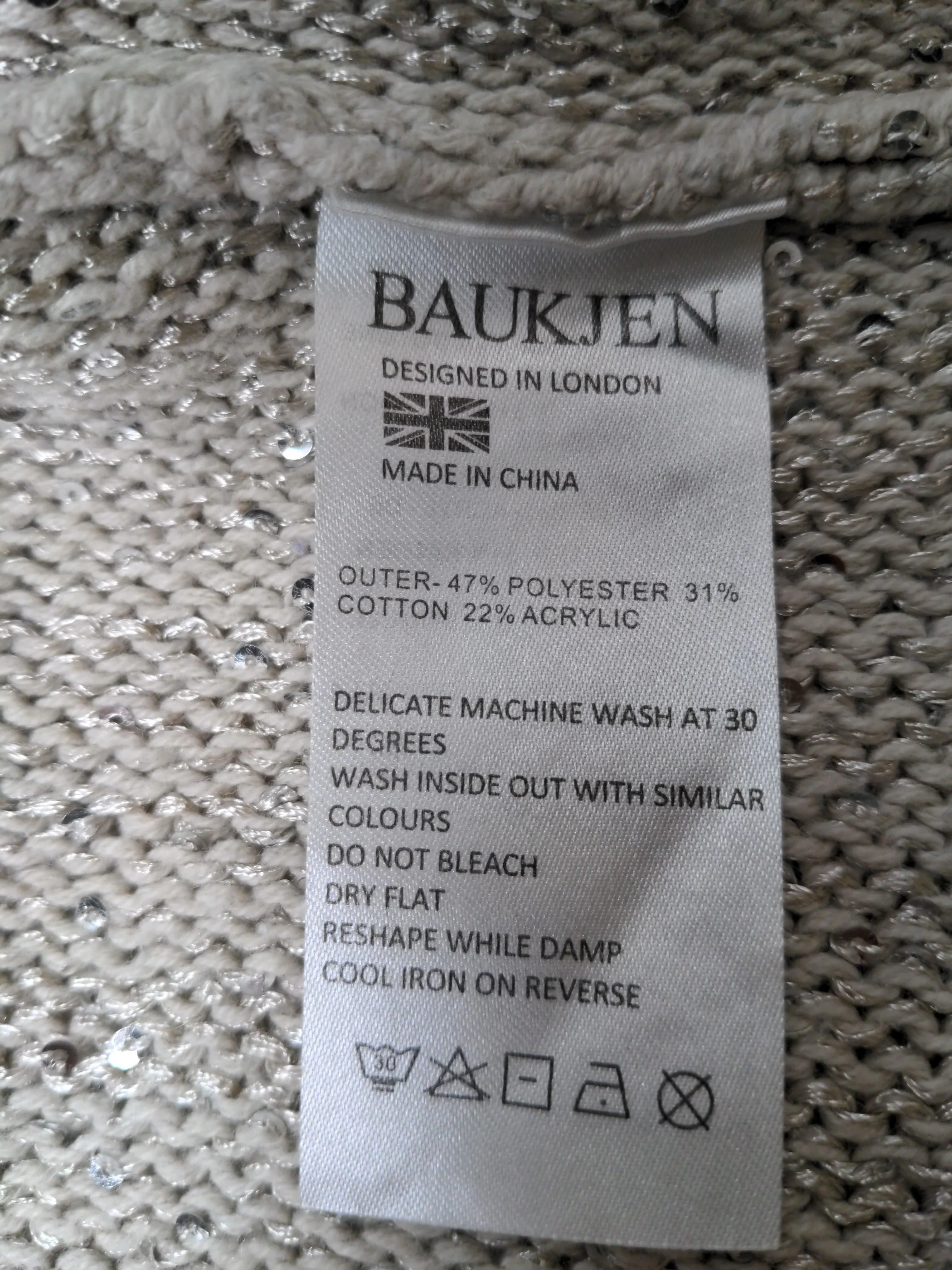 Baukjen Women's Jumper UK 10 Cream Polyester with Cotton, Acrylic Pullover - Image 6