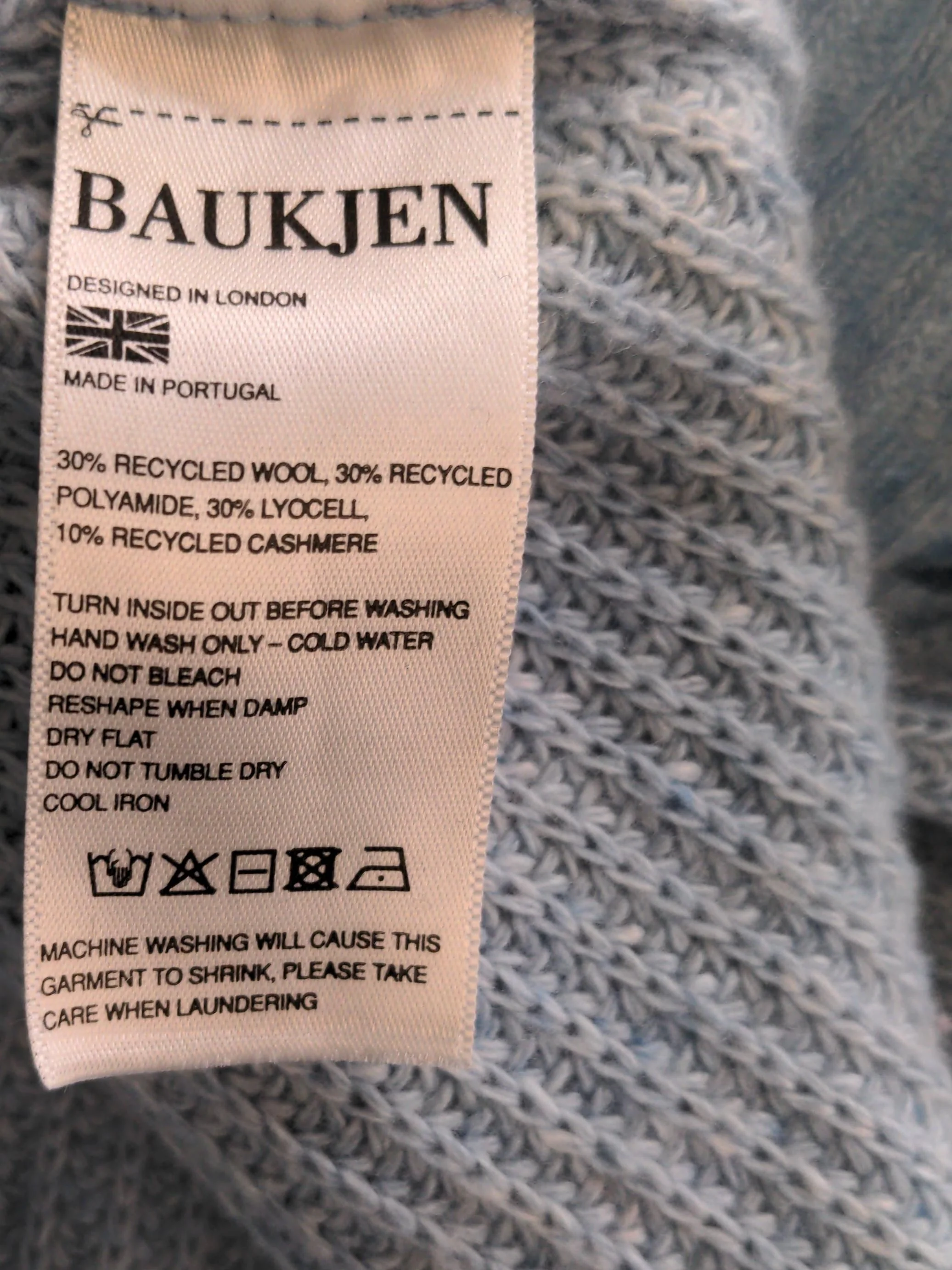 Baukjen Women's Jumper UK 14 Blue Wool - Image 6