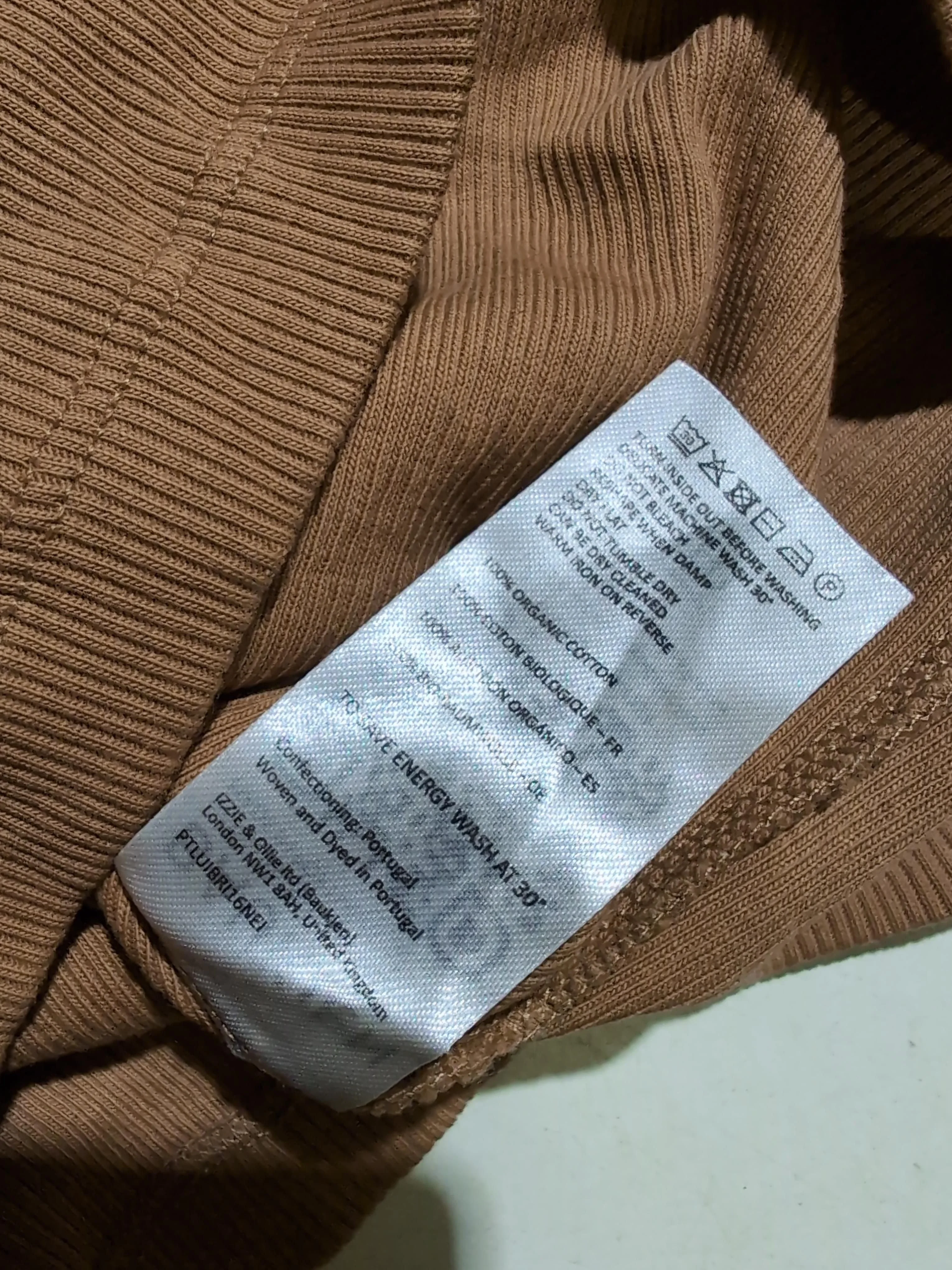 Baukjen Women's Polo UK 6 Tan 100% Cotton Long Sleeve Collared Basic - Image 6