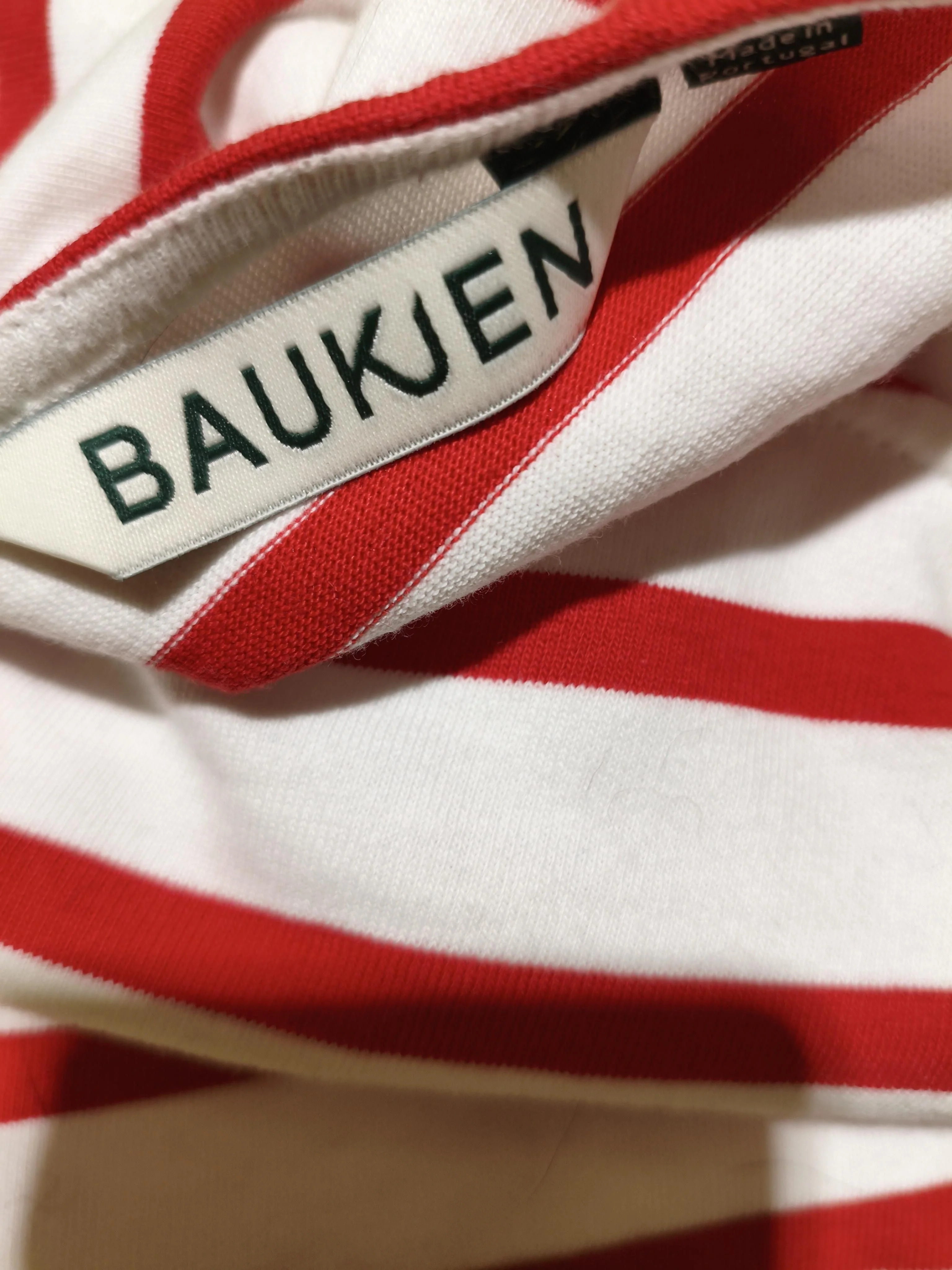 Baukjen Women's T-Shirt M Red Striped 100% Cotton Short Sleeve Round Neck Basic - Image 5