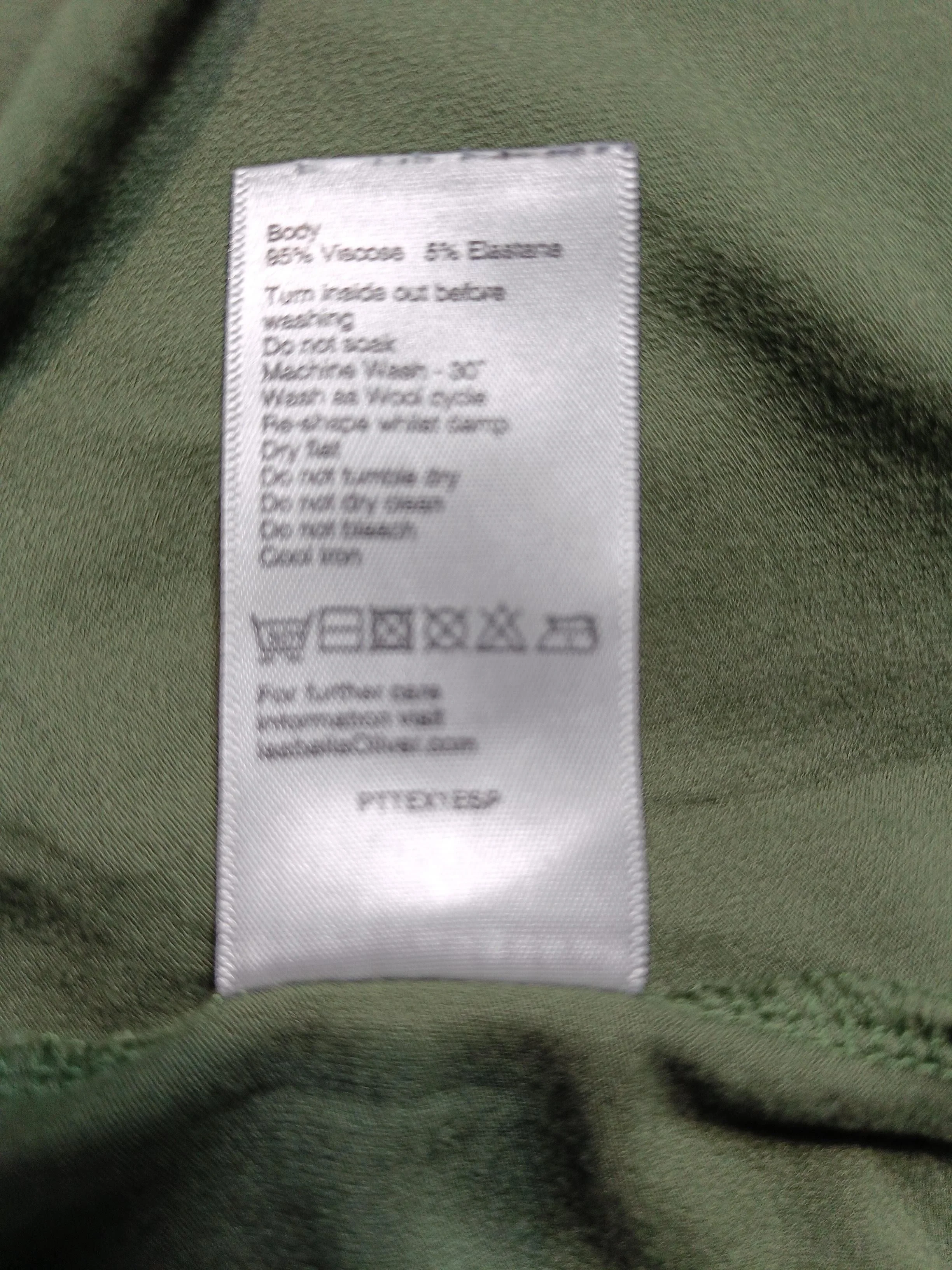 Baukjen Women's T-Shirt UK 8 Green Viscose with Elastane Basic - Image 6