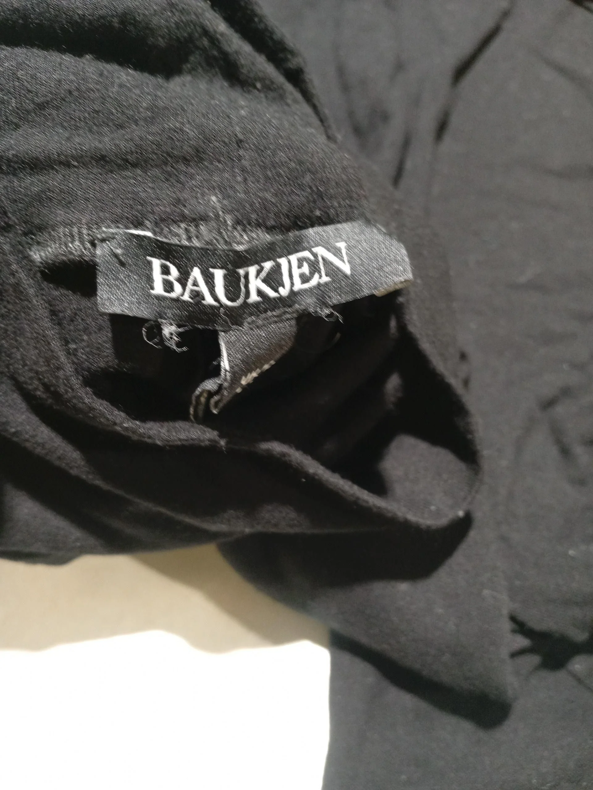 Baukjen Women's Top S Black Viscose with Elastane Long Sleeve Mock Neck Basic - Image 5