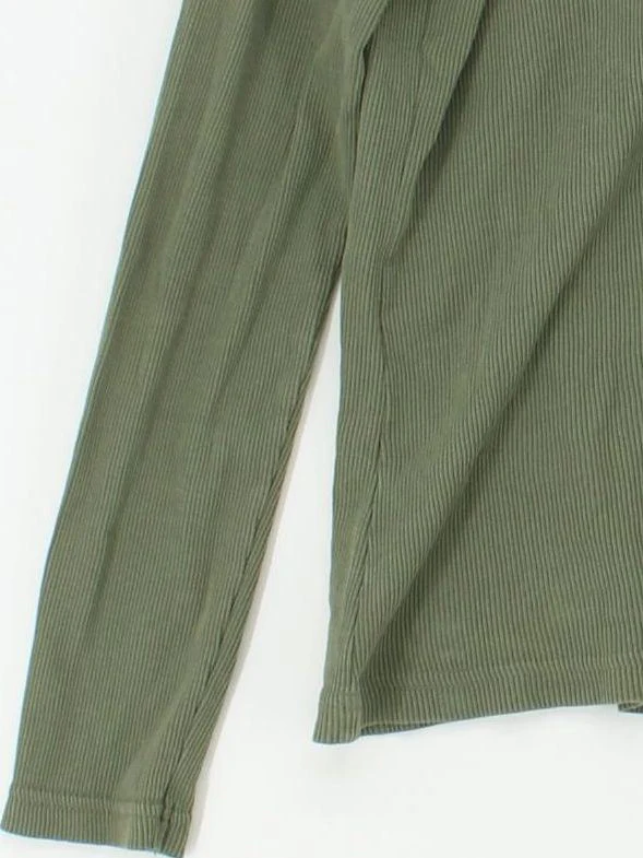 Baukjen Women's Top UK 10 Green 100% Cotton Long Sleeve Round Neck Basic - Image 4