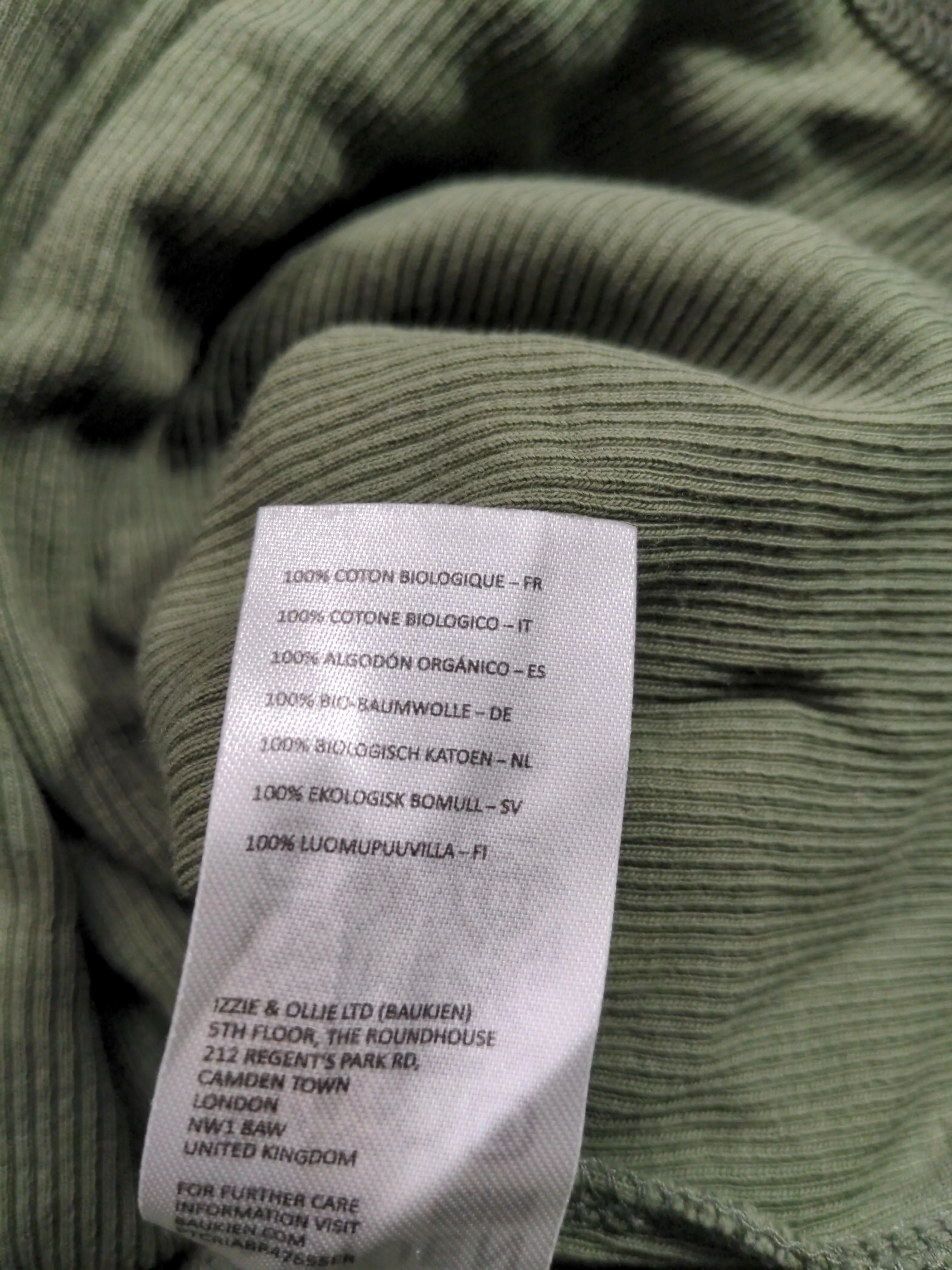 Baukjen Women's Top UK 10 Green 100% Cotton Long Sleeve Round Neck Basic - Image 7