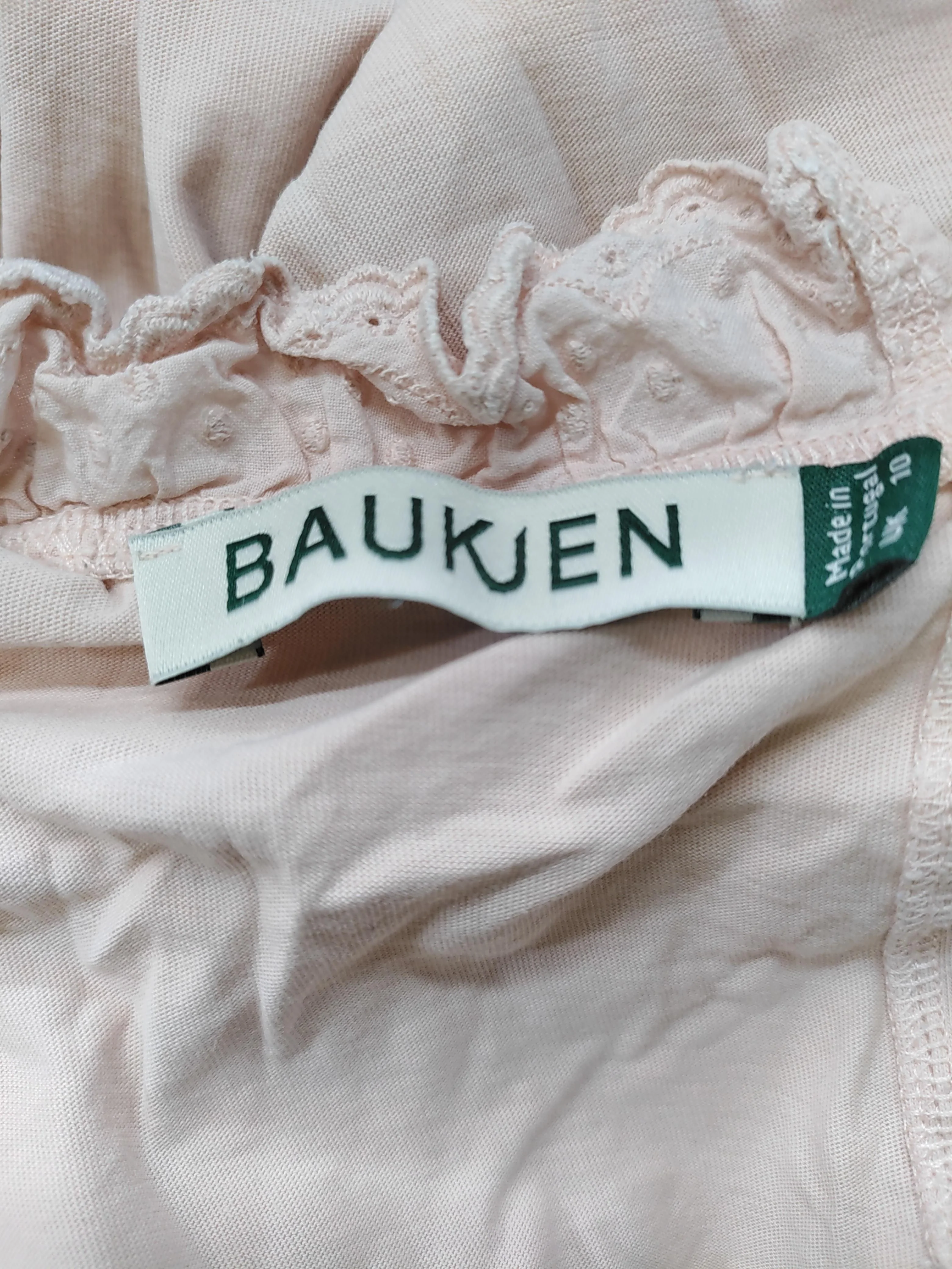 Baukjen Women's Top UK 10 Pink 100% Cotton Long Sleeve Round Neck Basic - Image 5