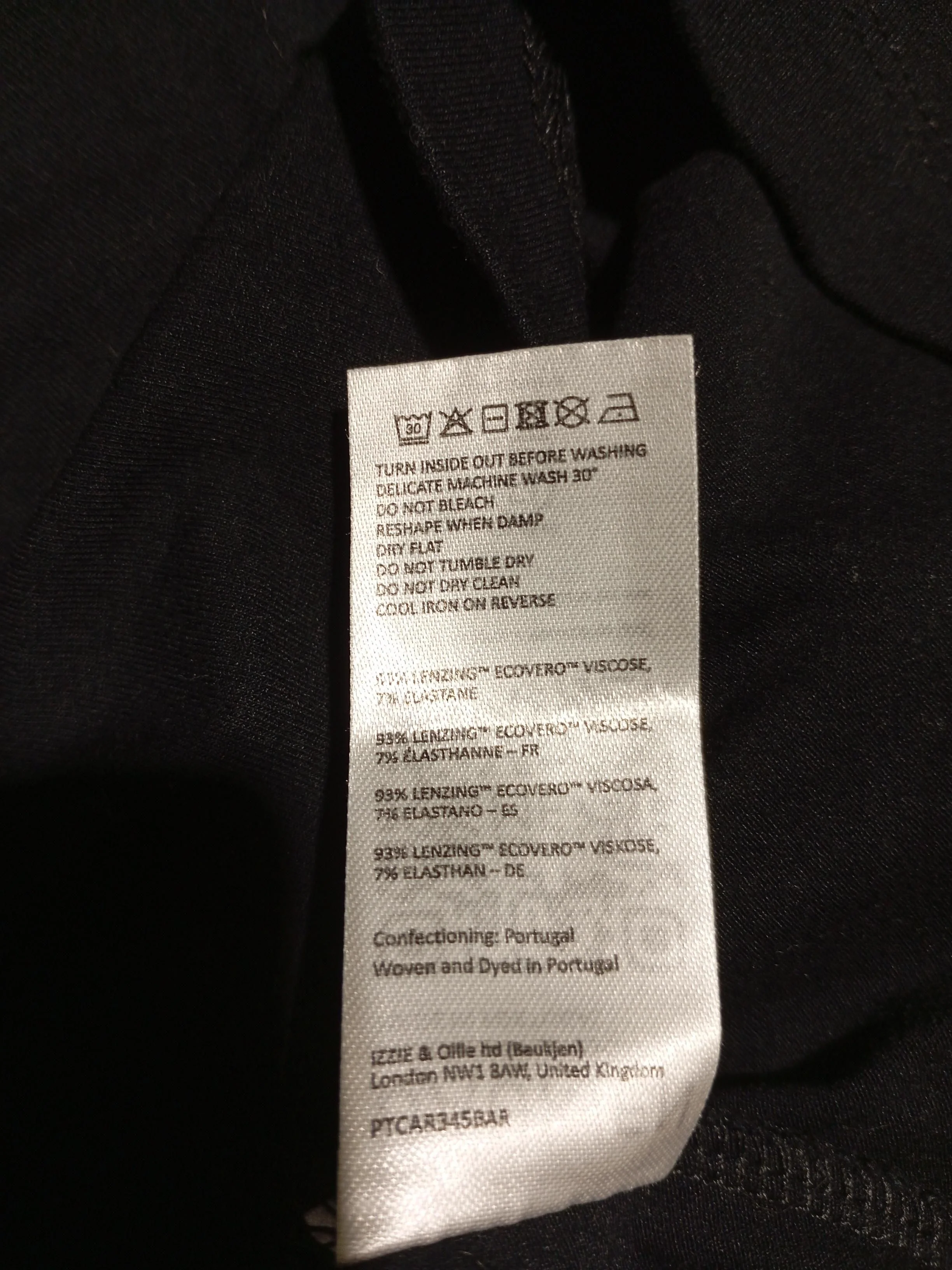Baukjen Women's Top UK 12 Black Viscose with Elastane Basic - Image 6
