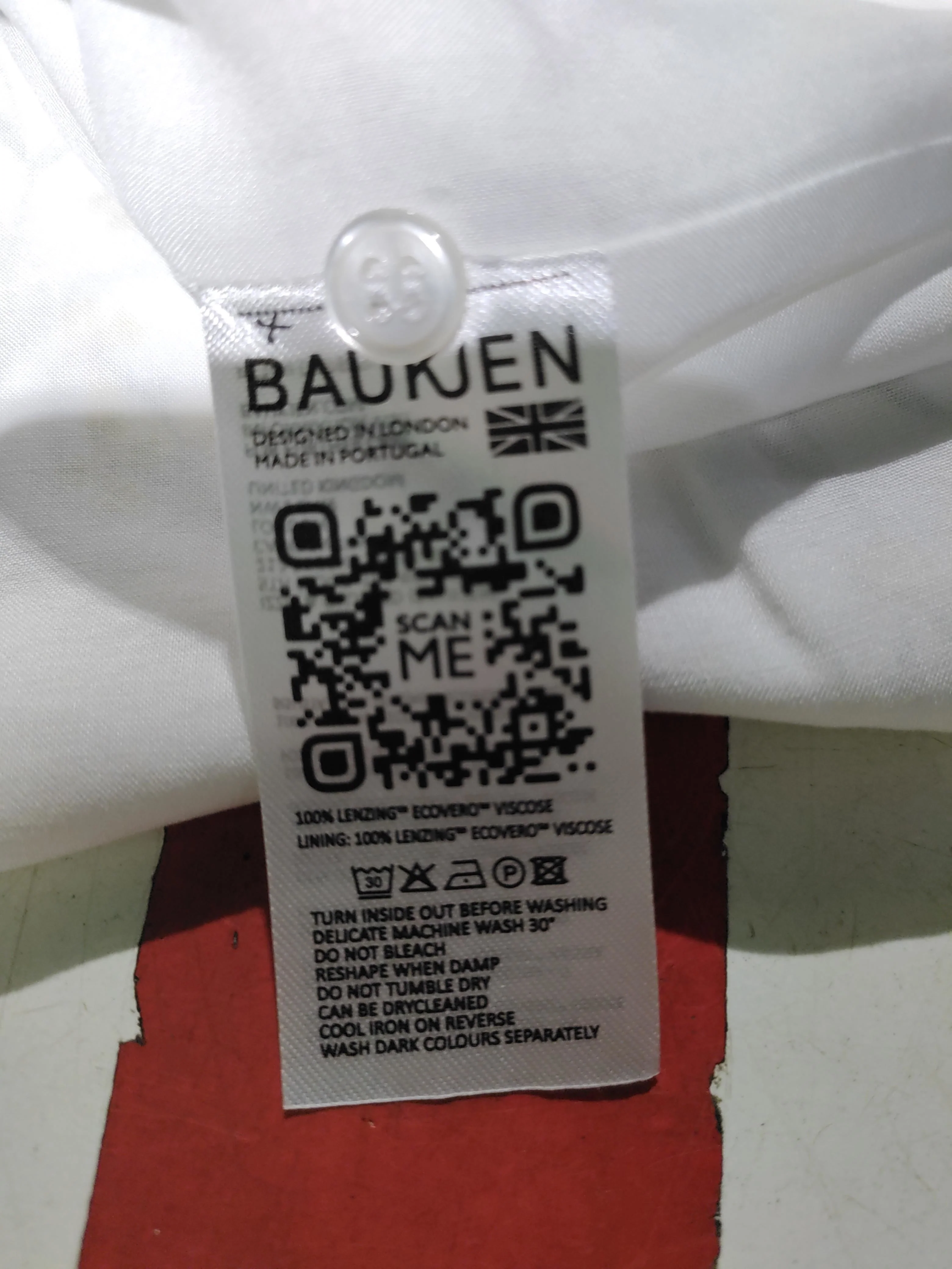 Baukjen Women's Top UK 12 White Floral 100% Viscose Sleeveless High Neck Basic - Image 12
