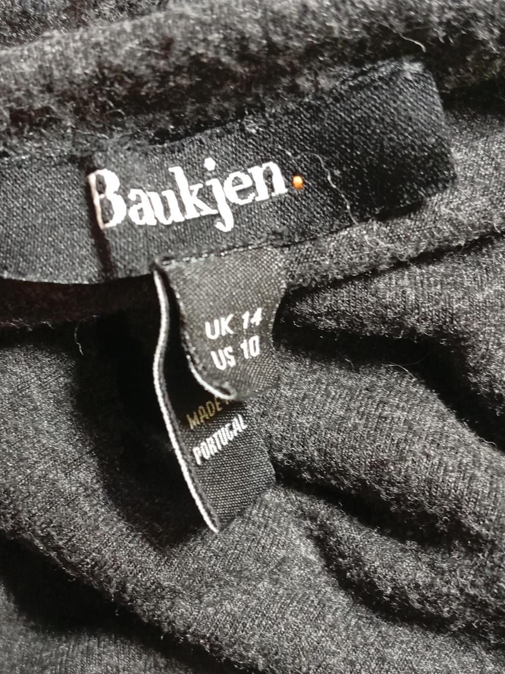 Baukjen Women's Top UK 14 Grey Viscose with Elastane 3/4 Sleeve V-Neck Basic - Image 5