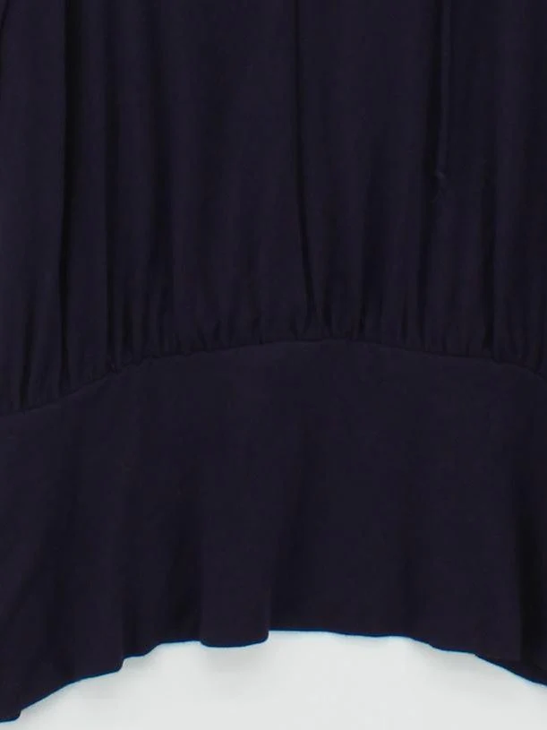 Baukjen Women's Top UK 16 Purple Viscose with Elastane Short Sleeve V-Neck Basic - Image 4
