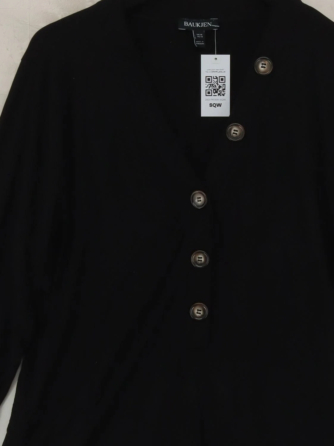 Baukjen Women's Top UK 18 Black Viscose with Elastane Basic - Image 3