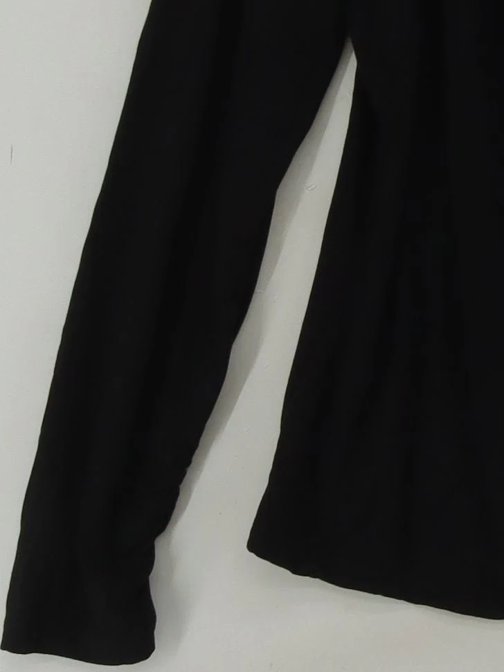 Baukjen Women's Top UK 18 Black Viscose with Elastane Long Sleeve V-Neck Basic - Image 4