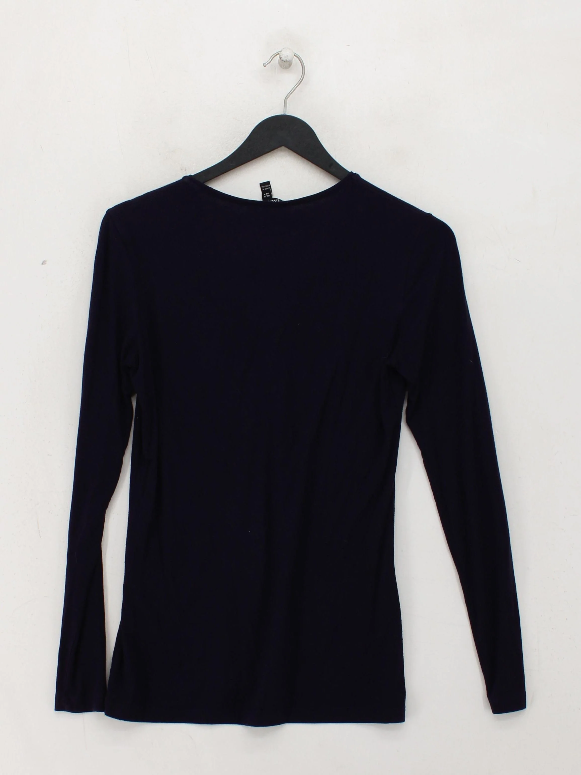 Baukjen Women's Top UK 8 Blue Viscose with Elastane Long Sleeve V-Neck Basic - Image 2
