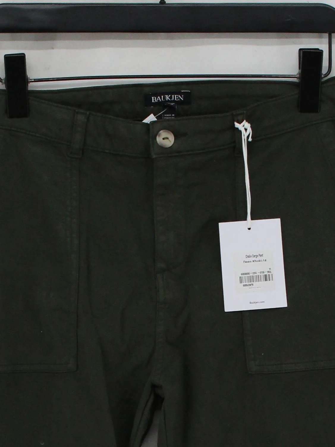 Baukjen Women's Trousers UK 12 Green Cotton with Elastane Chino New with tags - Image 3