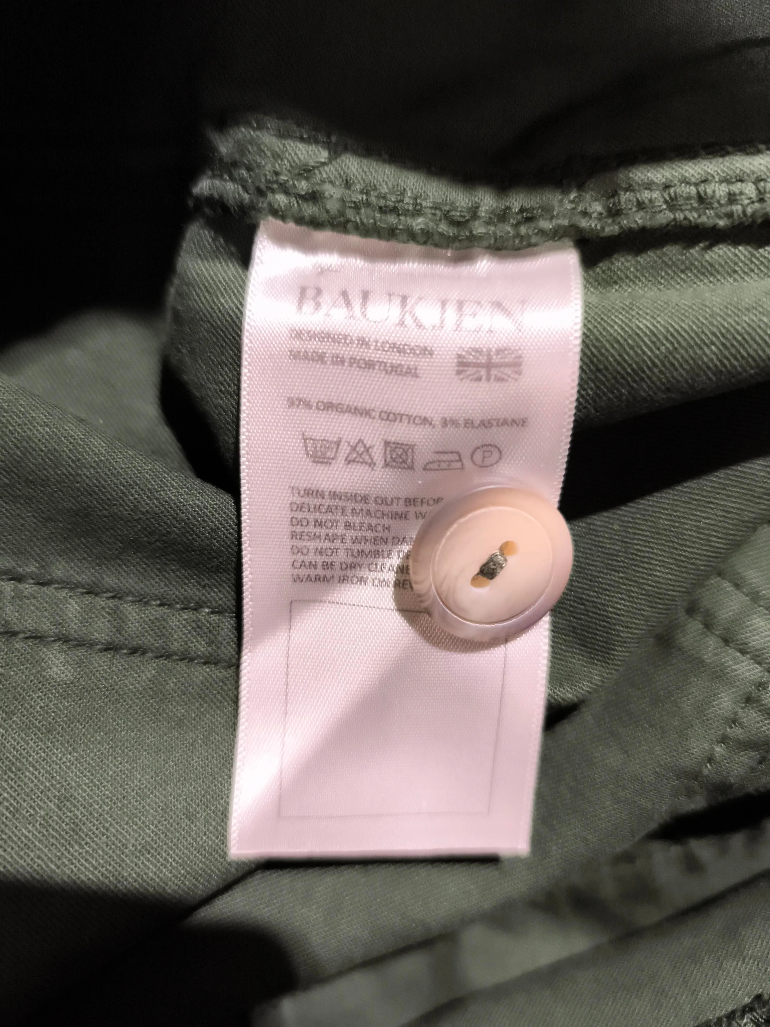 Baukjen Women's Trousers UK 12 Green Cotton with Elastane Chino New with tags - Image 6