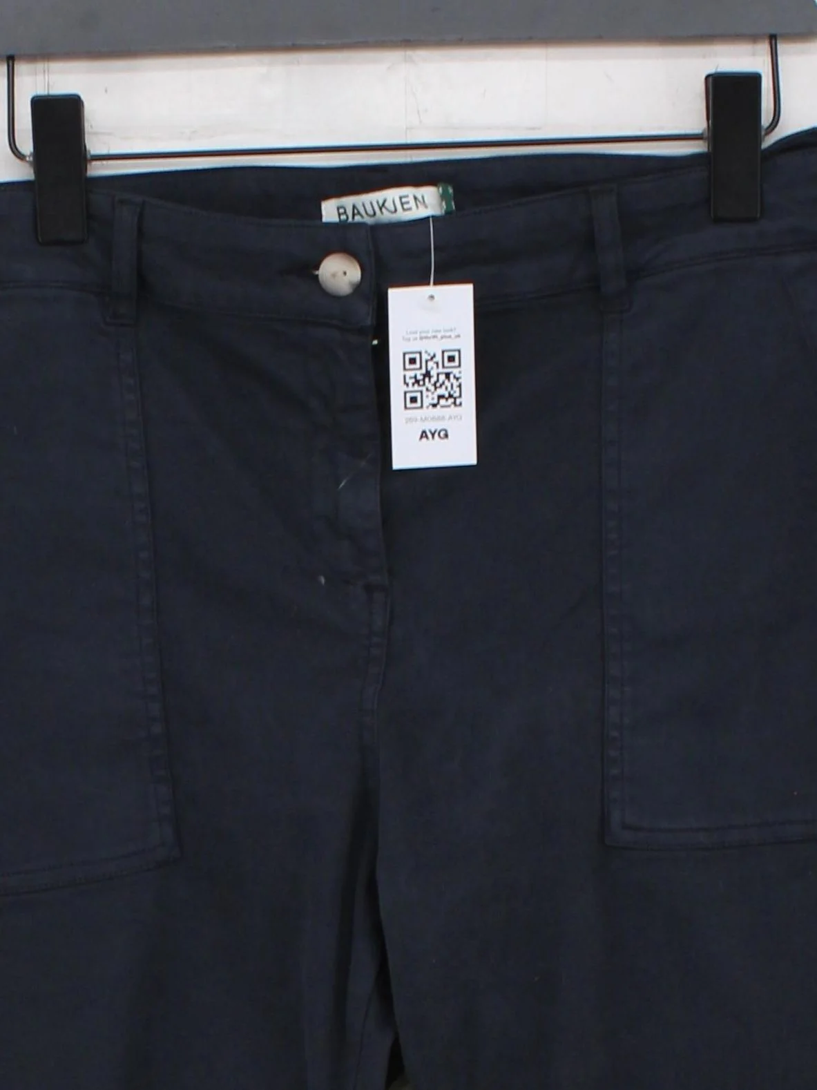 Baukjen Women's Trousers UK 16 Grey Cotton with Elastane Straight Chino - Image 3