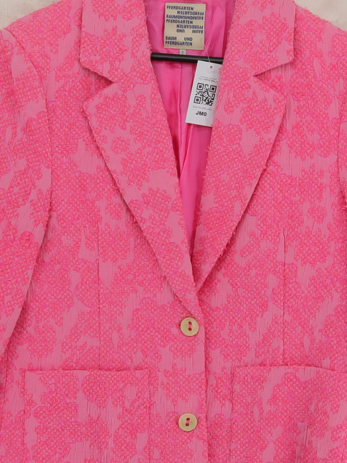 Baum Und Pferdgarten Women's Blazer UK 10 Pink Polyamide - Image 3