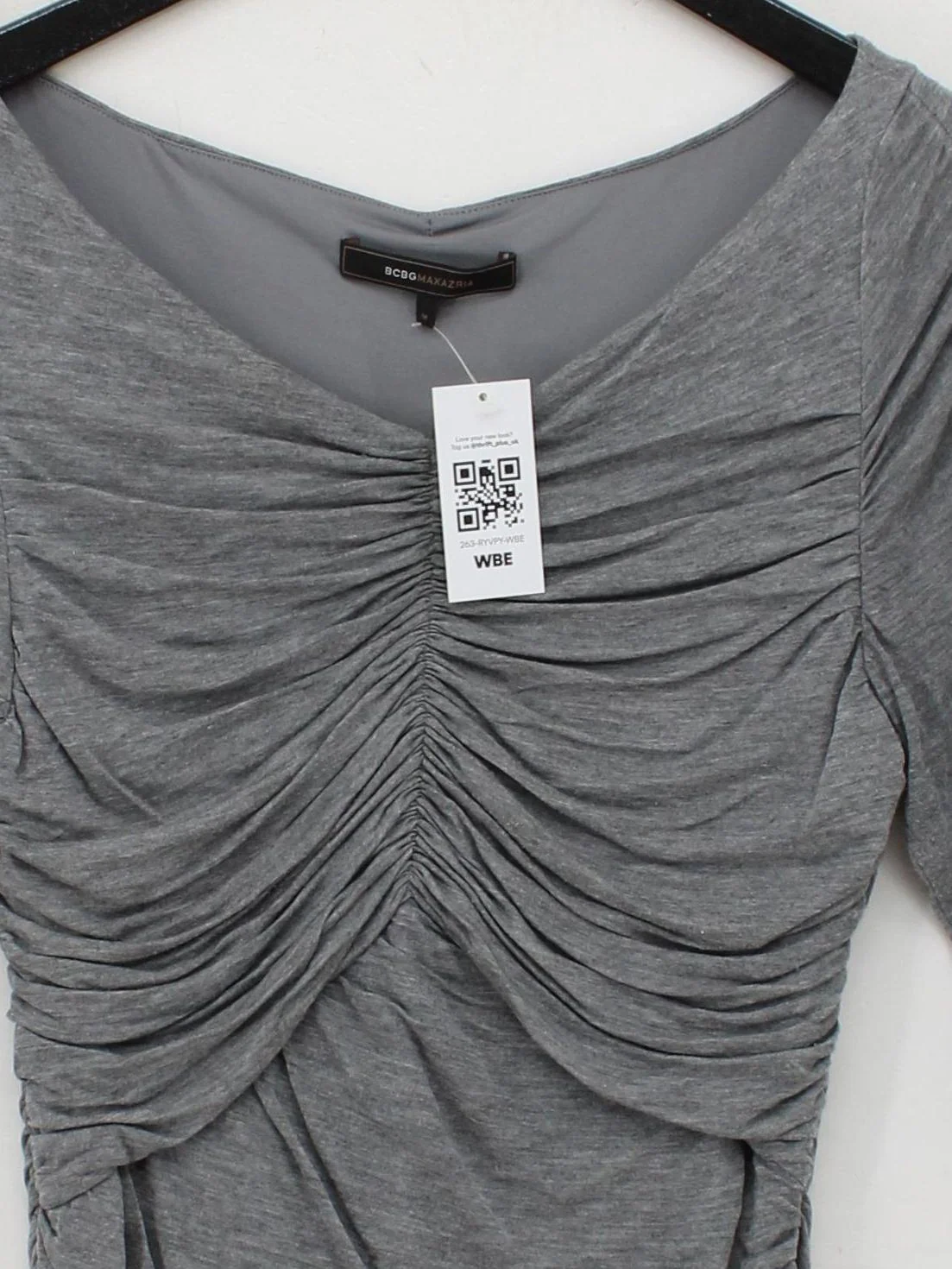 BCBGMAXAZRIA Bodycon Mini Dress M in Grey - Image 3