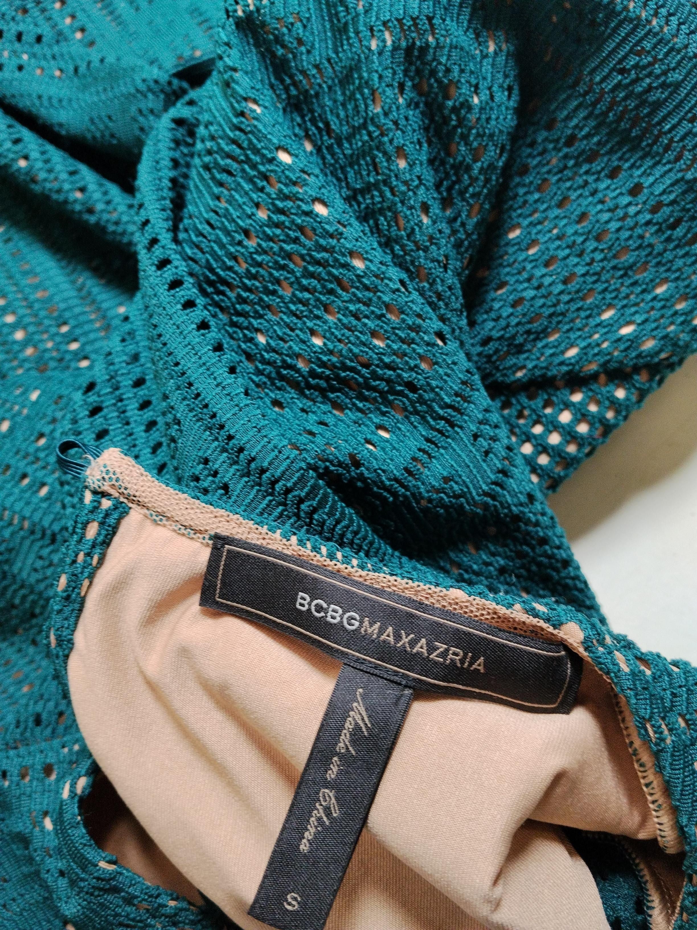 BCBGMAXAZRIA Skater Mini Dress S in Green - Image 5