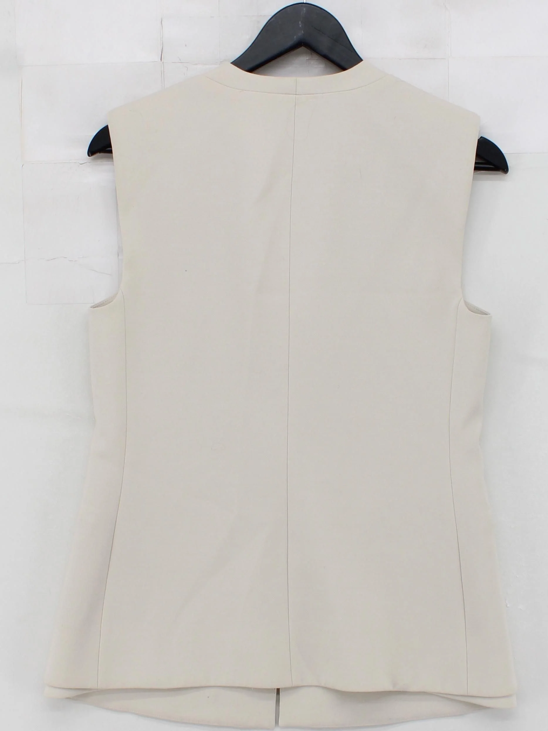 BCBGMAXAZRIA Women's Coat M Cream Polyester with Rayon, Spandex Overcoat - Image 2