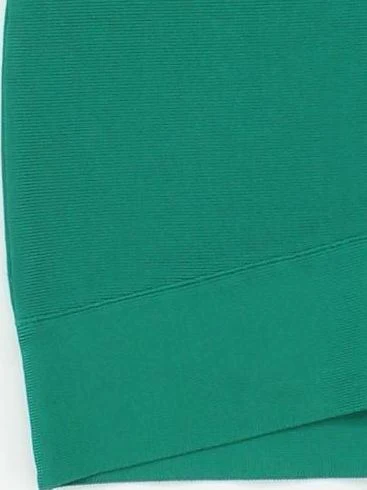 BCBGMAXAZRIA Women's Mini Skirt XS Green Rayon with Nylon, Spandex Short Mini - Image 4