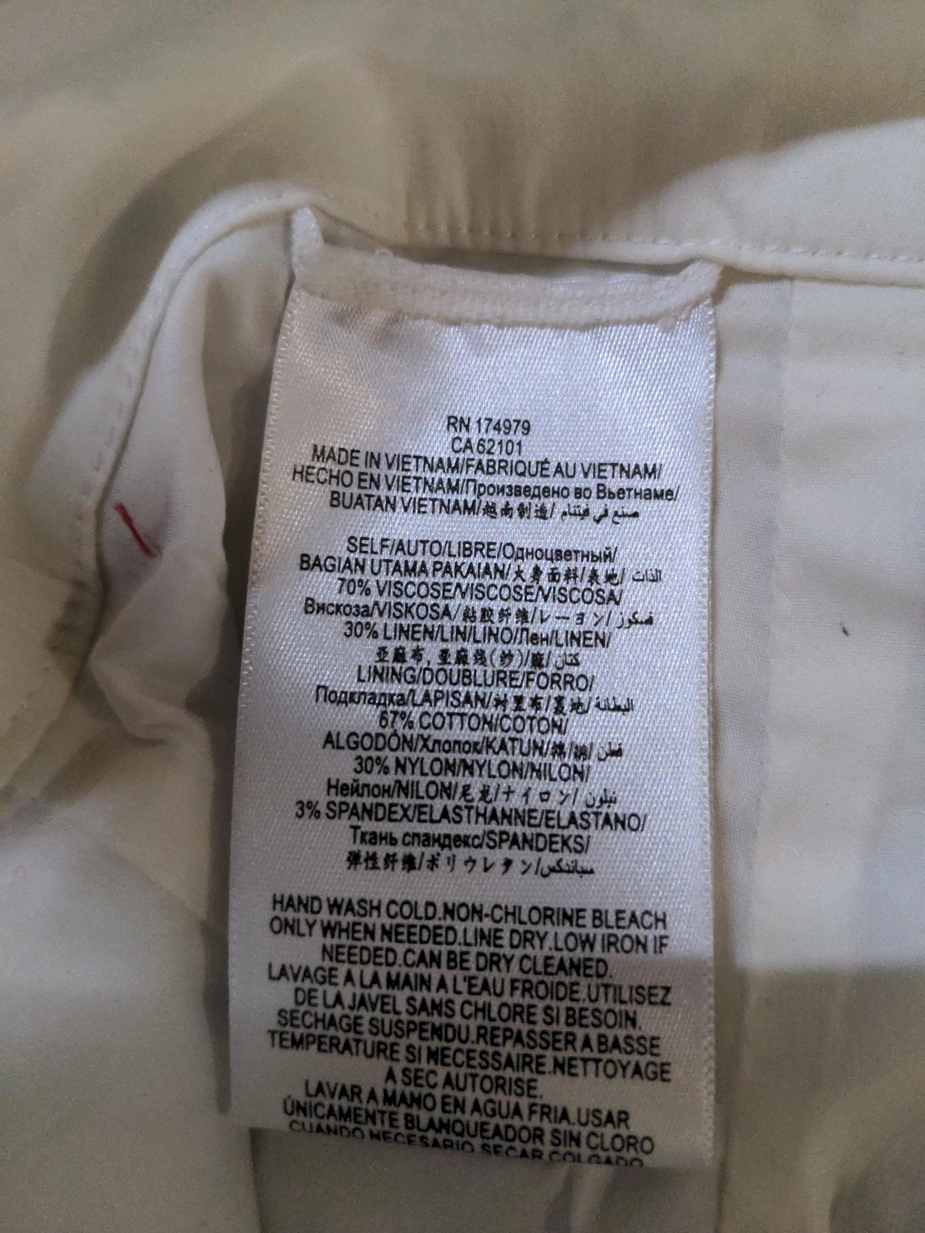 BCBGMAXAZRIA Women's Trousers S White Viscose - Image 6