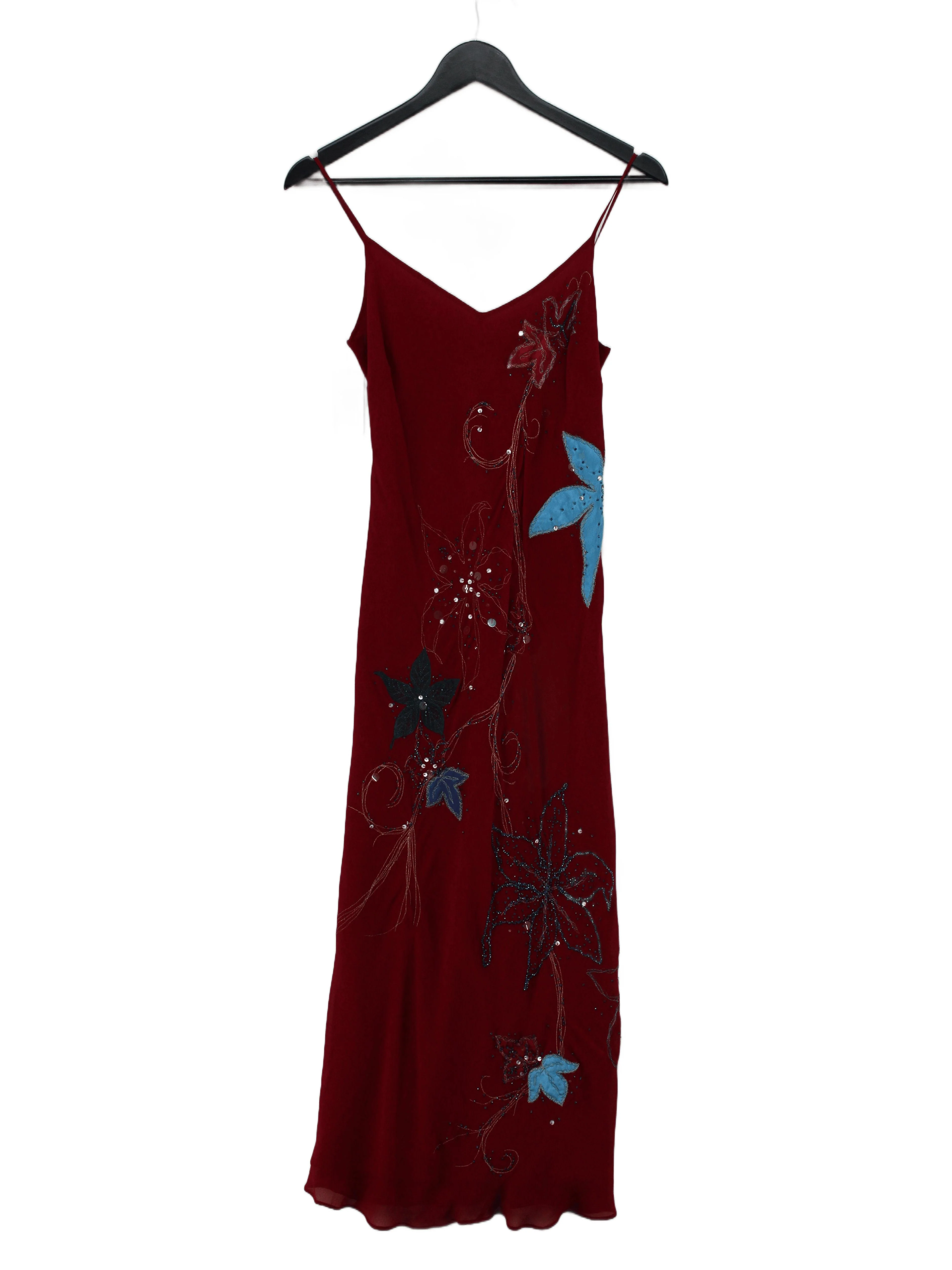 BDL Slip Maxi Dress UK10 in Red