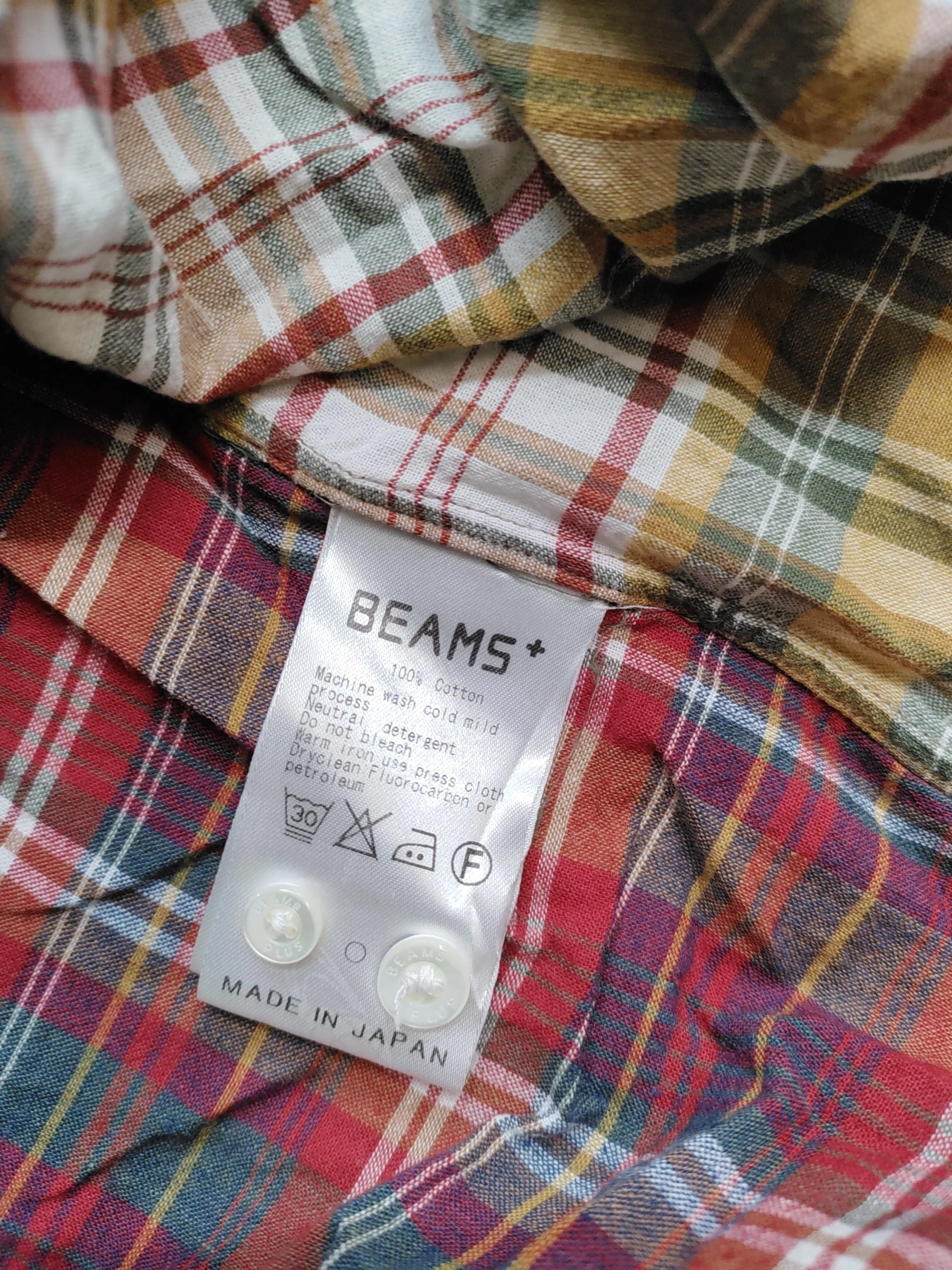 Beams Men's Shirt L Multi Checkered 100% Cotton Basic - Image 6
