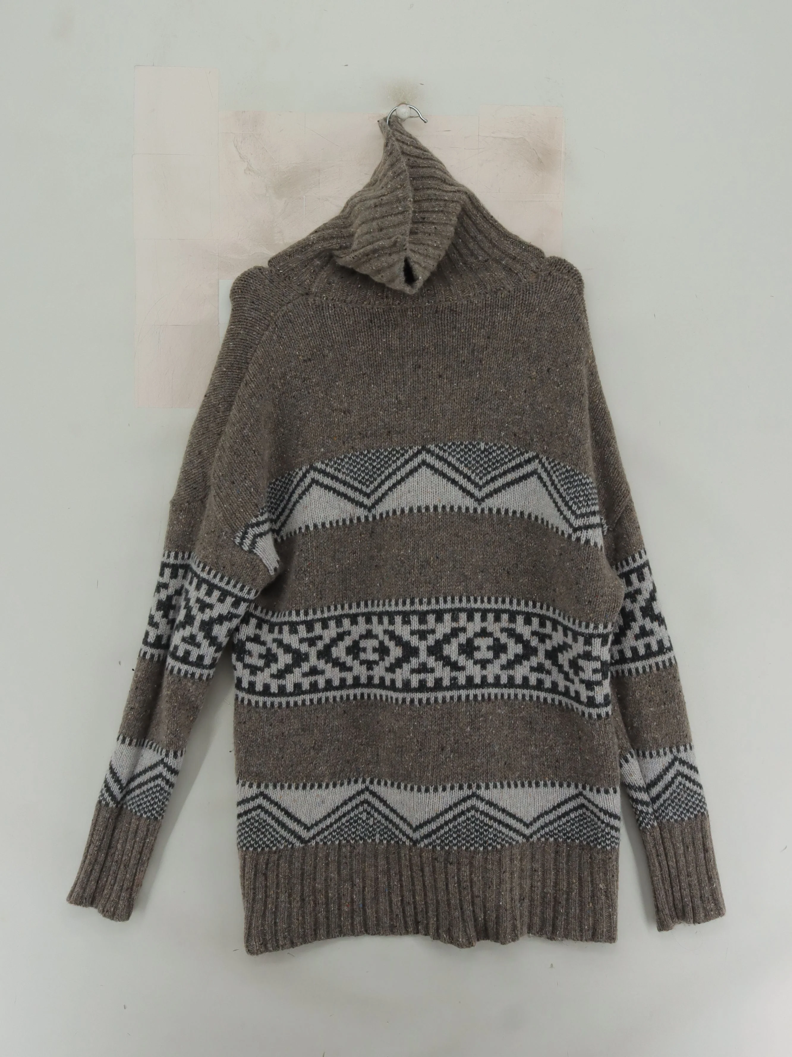 Beaufort & Blake Men's Jumper L Brown Wool with Nylon Pullover - Image 2