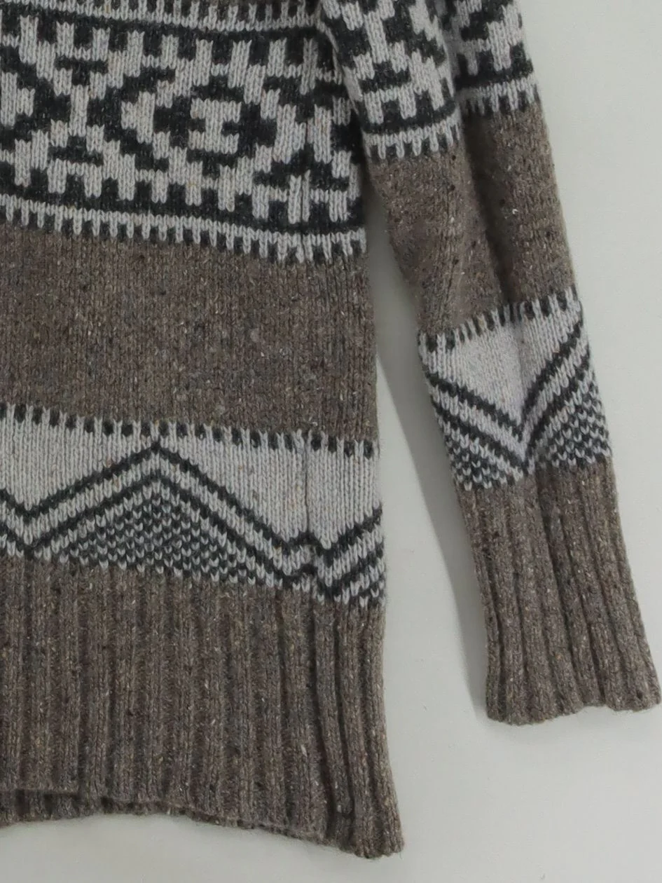 Beaufort & Blake Men's Jumper L Brown Wool with Nylon Pullover - Image 4