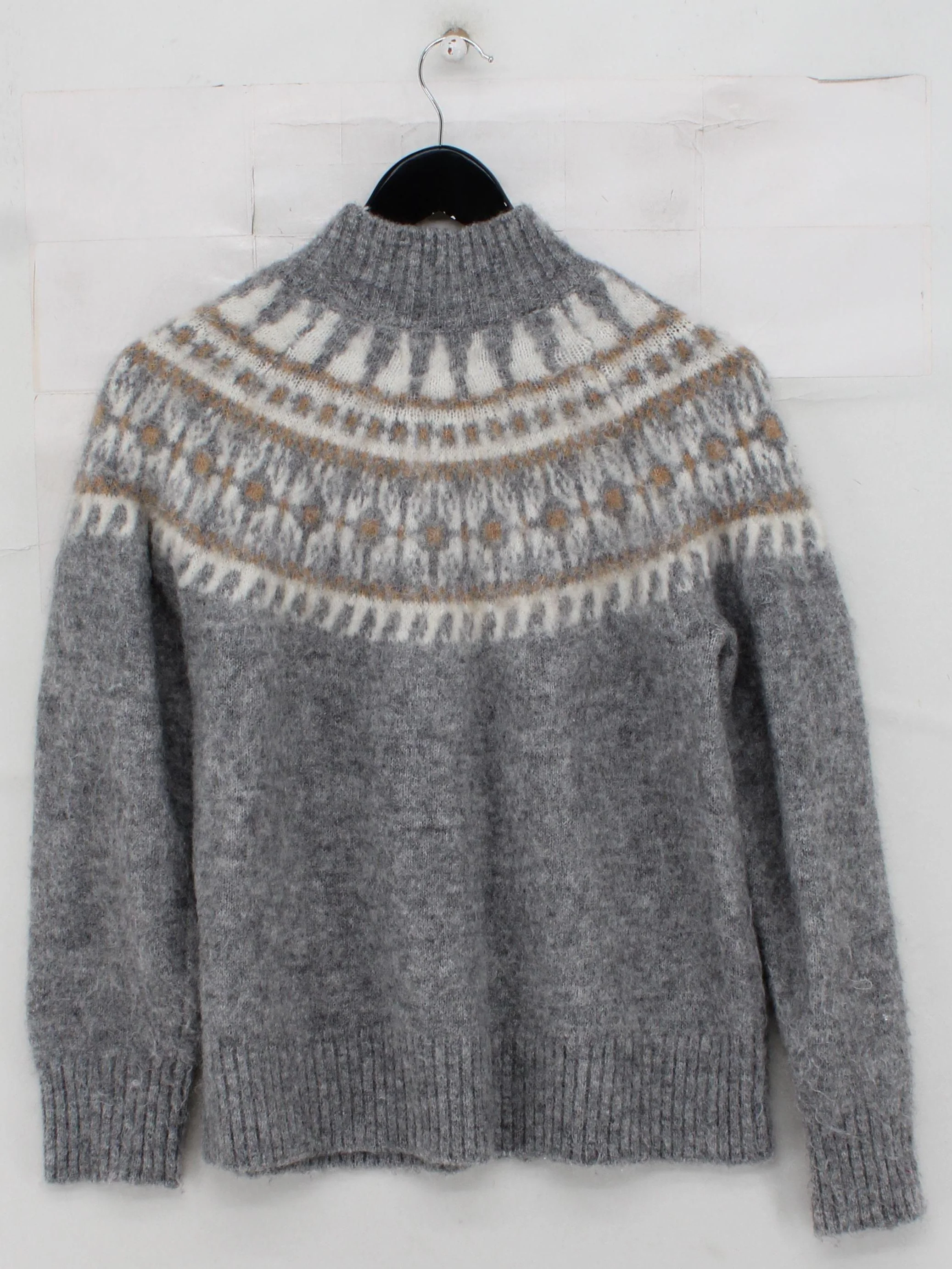 Beaufort & Blake Men's Jumper S Grey Wool with Nylon, Elastane Pullover - Image 2