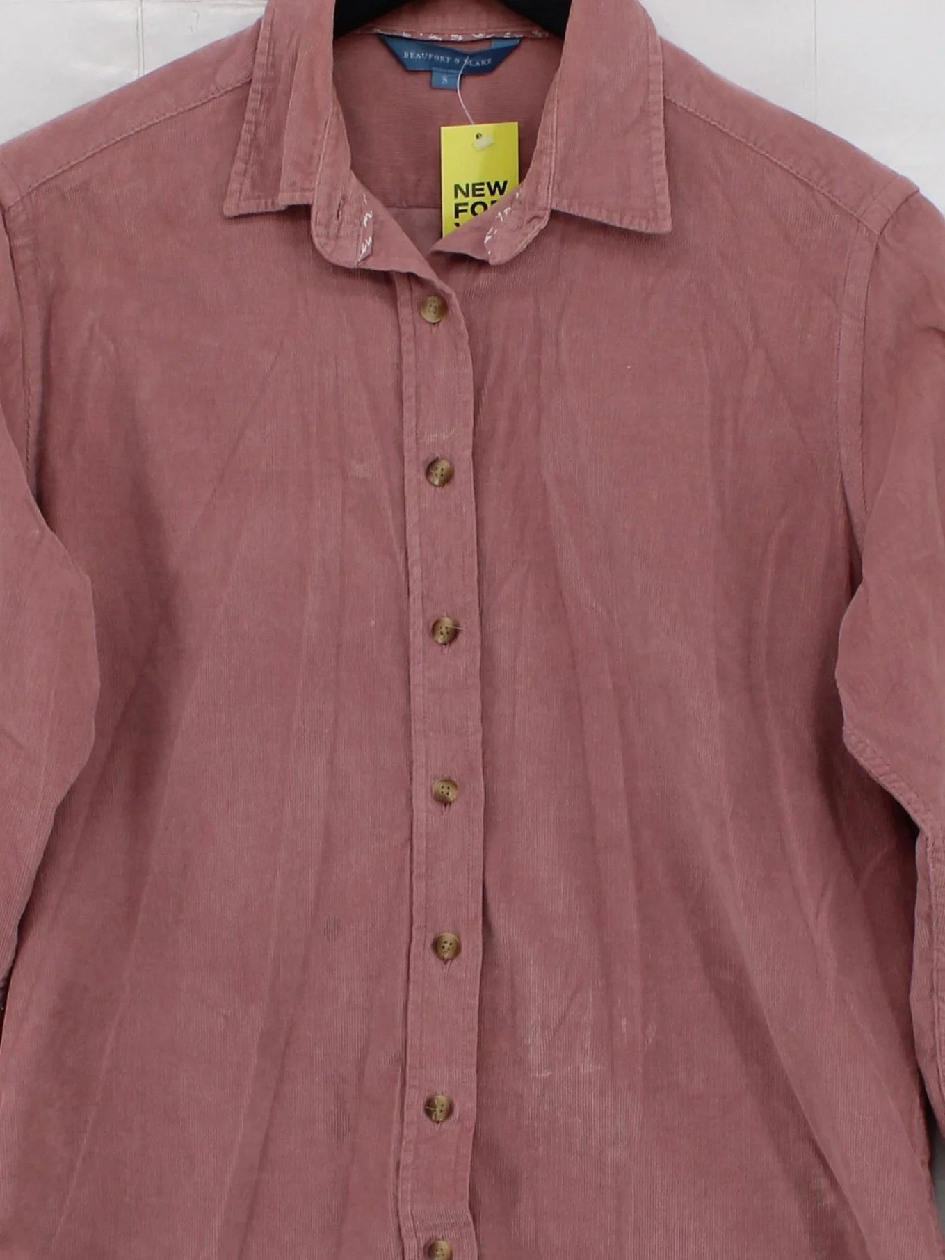 Beaufort & Blake Men's Shirt S Brown 100% Cotton Basic - Image 3