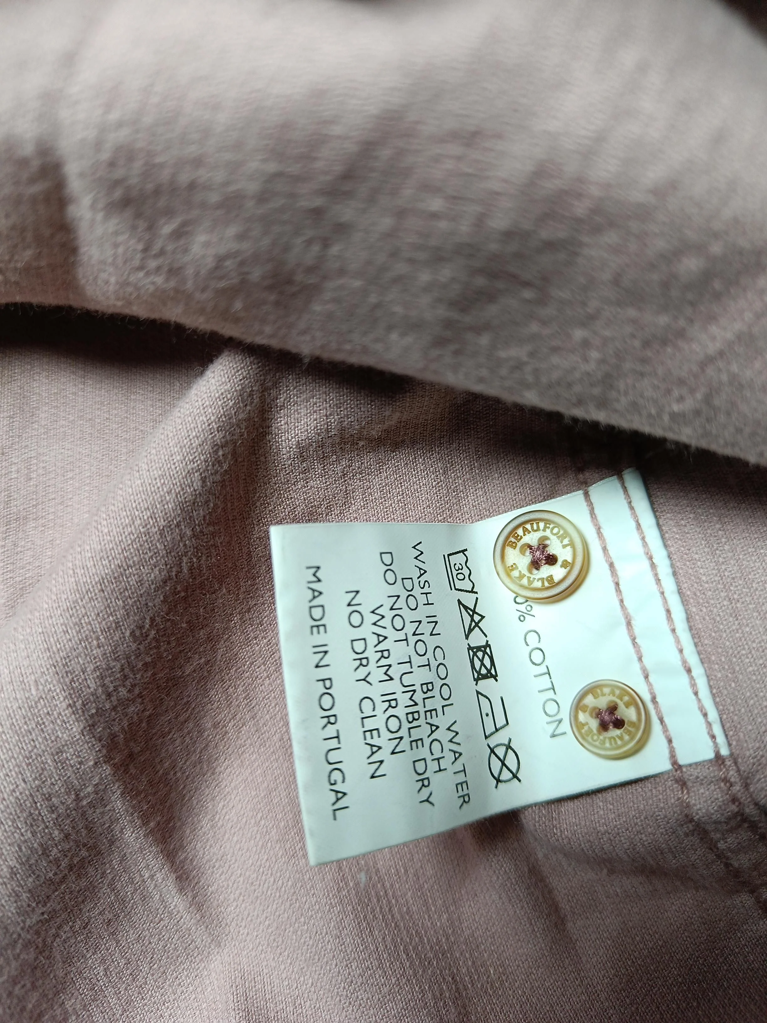 Beaufort & Blake Men's Shirt S Brown 100% Cotton Basic - Image 7