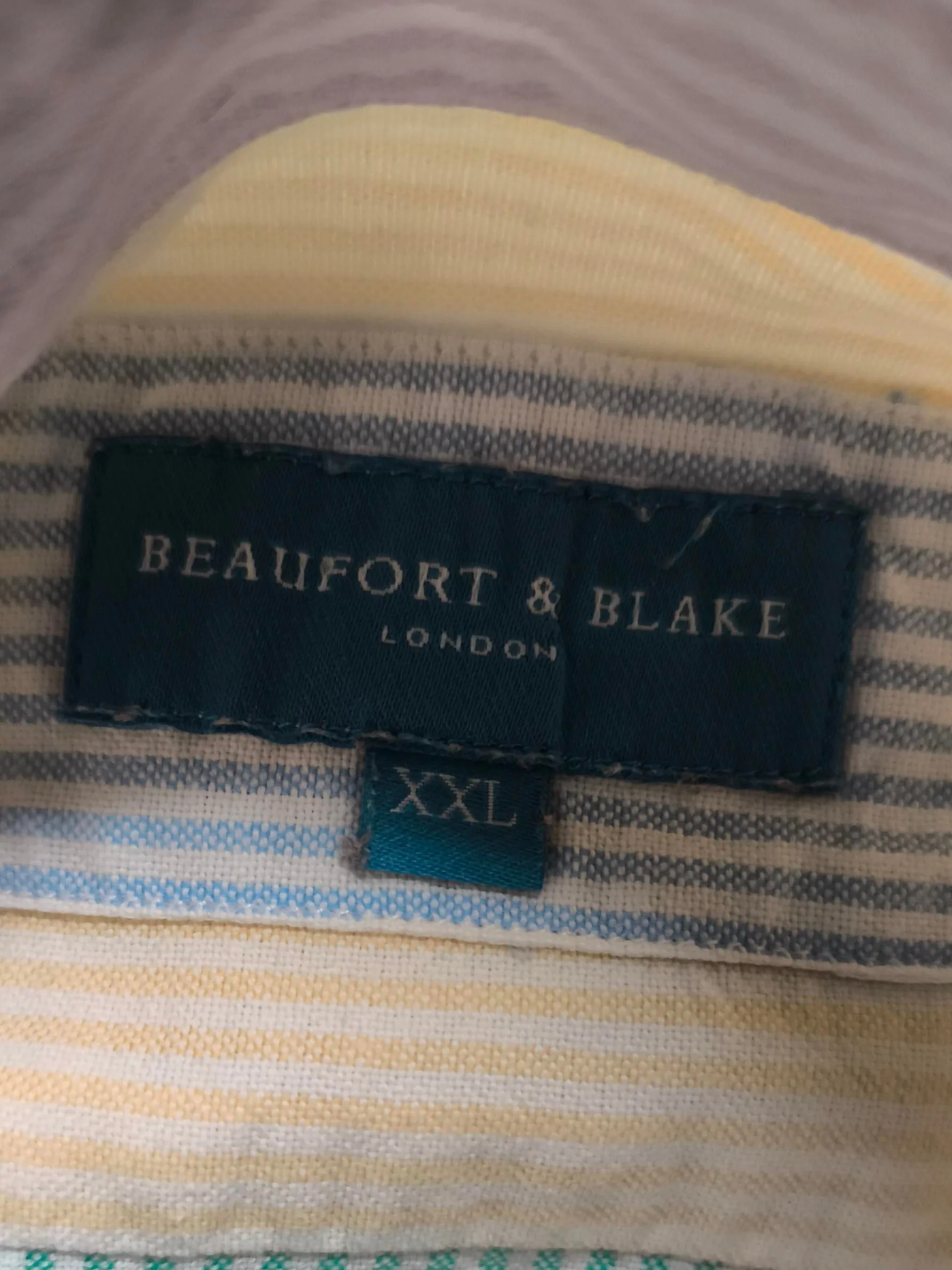 Beaufort & Blake Men's Shirt XXL Multi Striped 100% Cotton Basic - Image 5